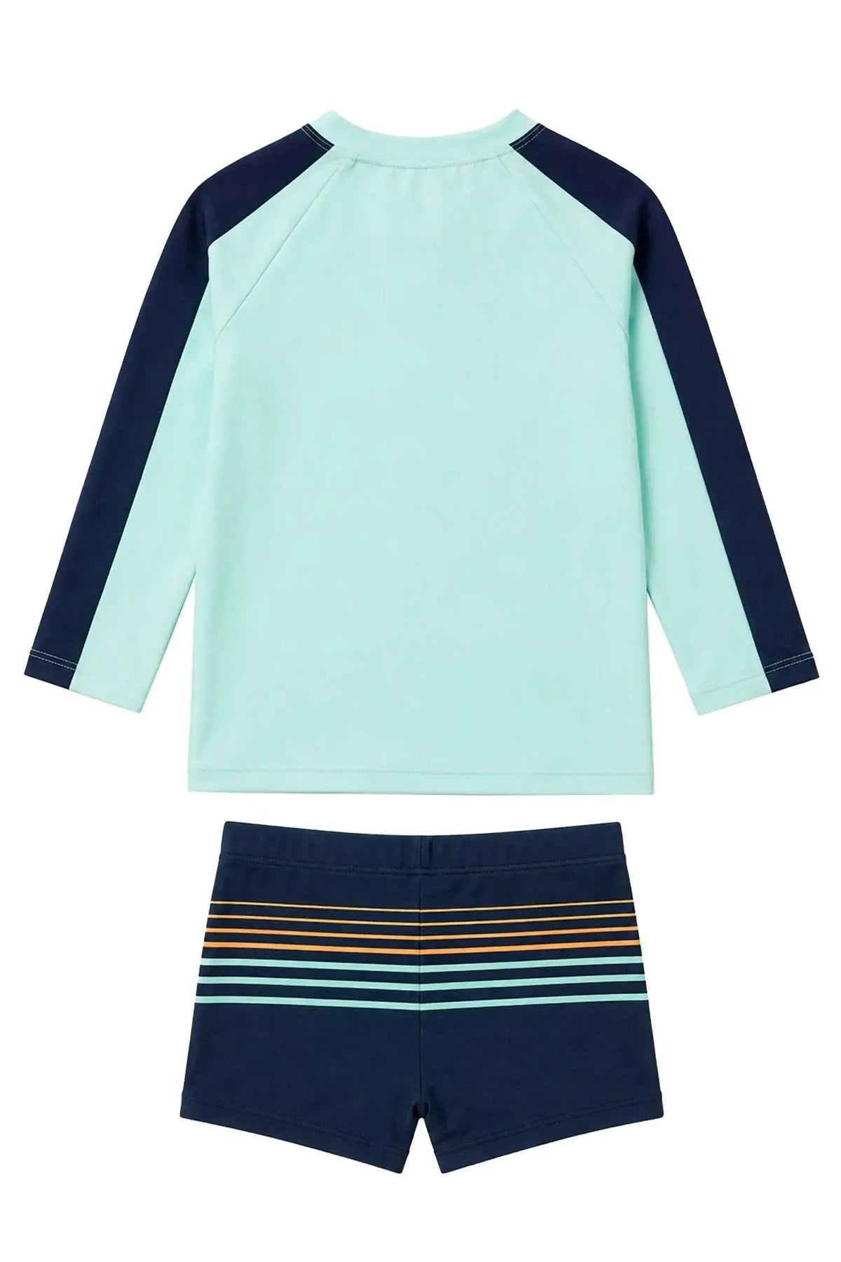 Conjunto de Camiseta e Sunga em Malha UV Dry com Proteção UV50+ 24765 LucBoo Infantil Menino