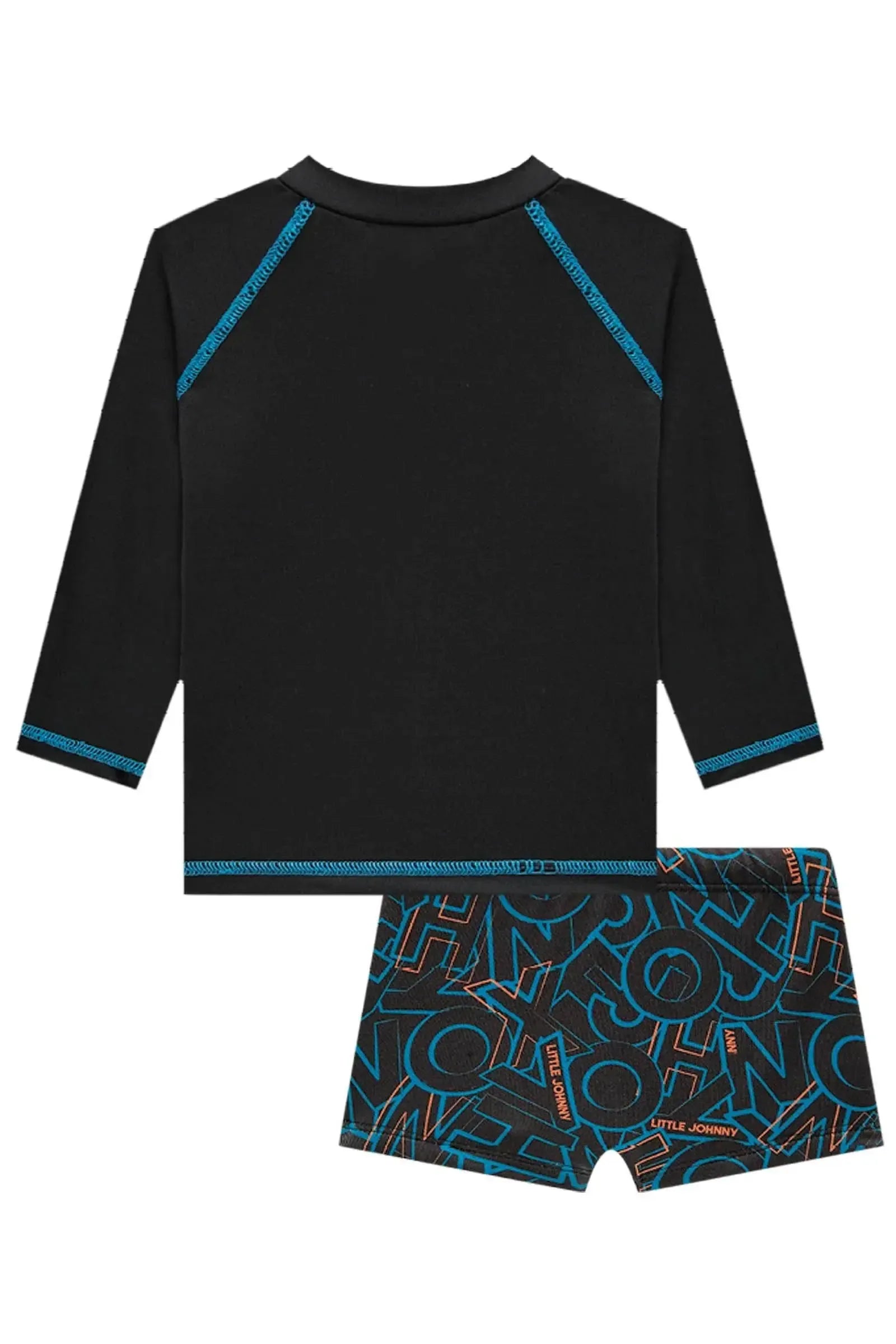 Conjunto de Camiseta e Sunga em Malha Uv Dry com Proteção UV50+ 85379 Johnny Fox Bebê Menino