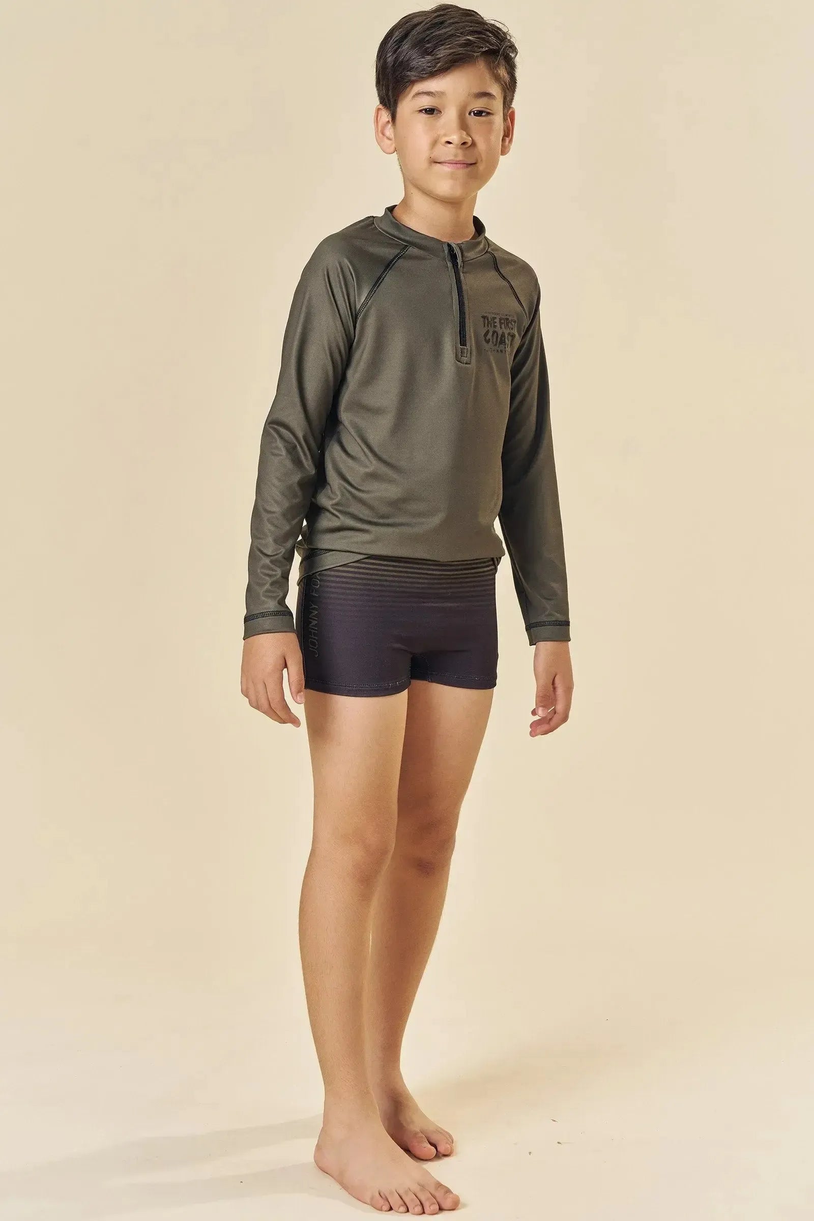 Conjunto de Camiseta e Sunga em Malha Uv Dry com Proteção Uv50+ 85444 Johnny Fox Teen Menino