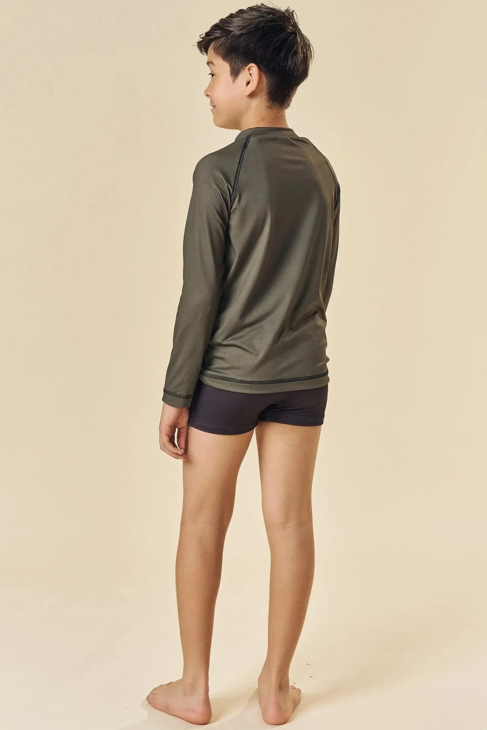 Conjunto de Camiseta e Sunga em Malha Uv Dry com Proteção Uv50+ 85444 Johnny Fox Teen Menino