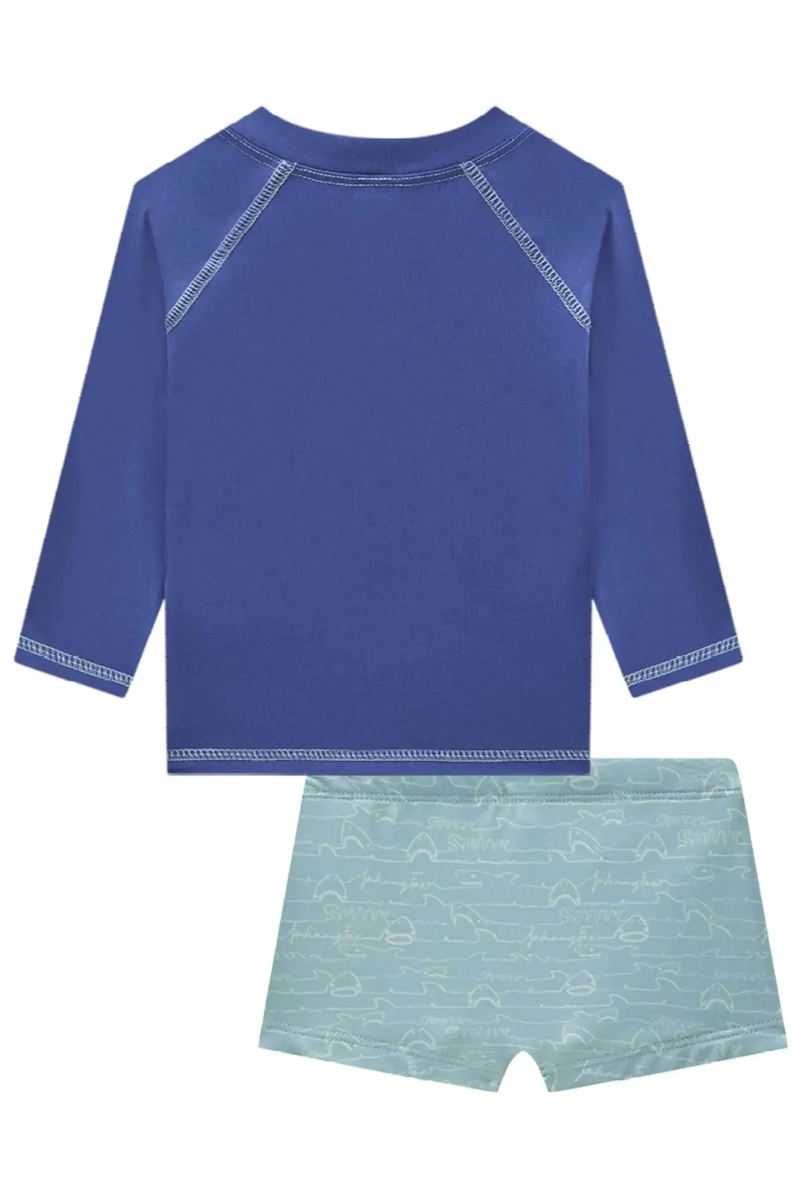 Conjunto de Camiseta e Sunga em Malha Uv Dry com Proteção UV50+ 87858 Johnny Fox Bebê Menino