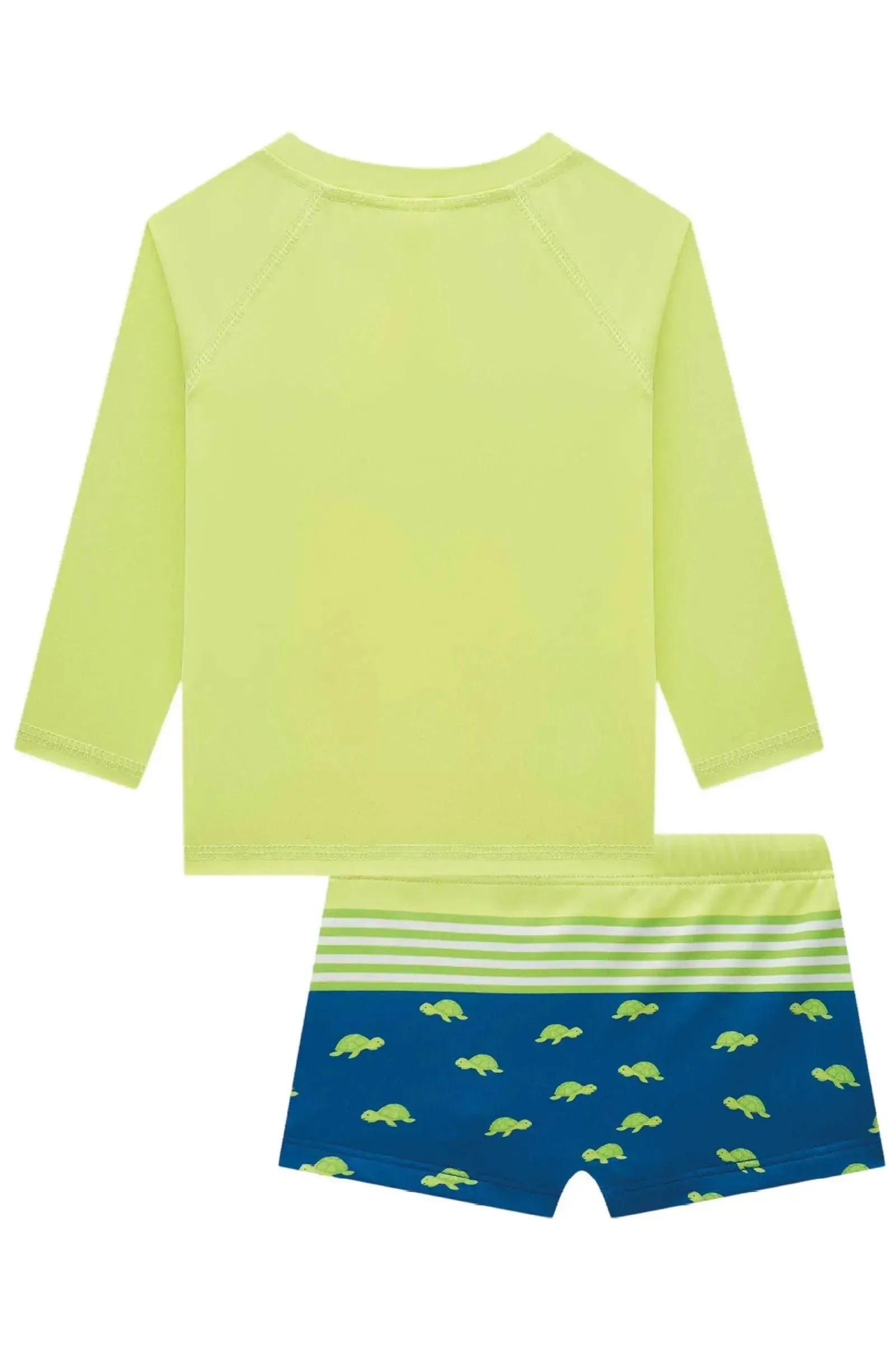 Conjunto de Camiseta e Sunga em Malha UV Dry com Proteção UV50+ 92831 LucBoo Bebê Menino