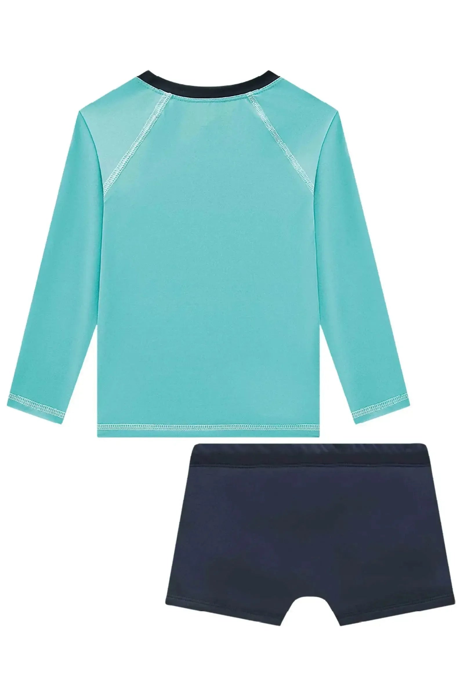 Conjunto de Camiseta e Sunga em Malha UV Dry com Proteção UV50+ 96173 LucBoo Infantil Menino