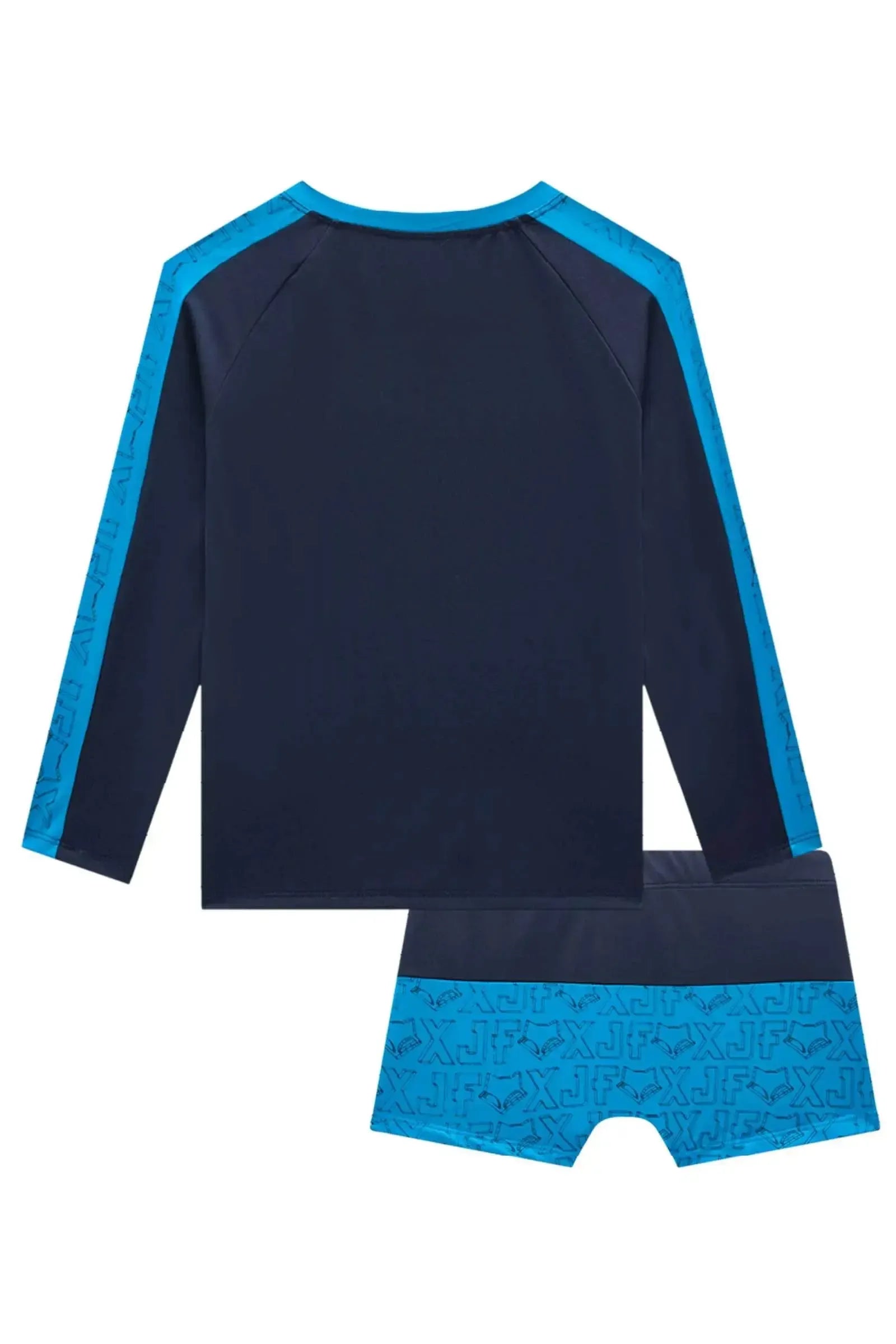 Conjunto de Camiseta e Sunga em Malha Uv Dry com Proteção UV50+ 97324 Johnny Fox Teen Menino