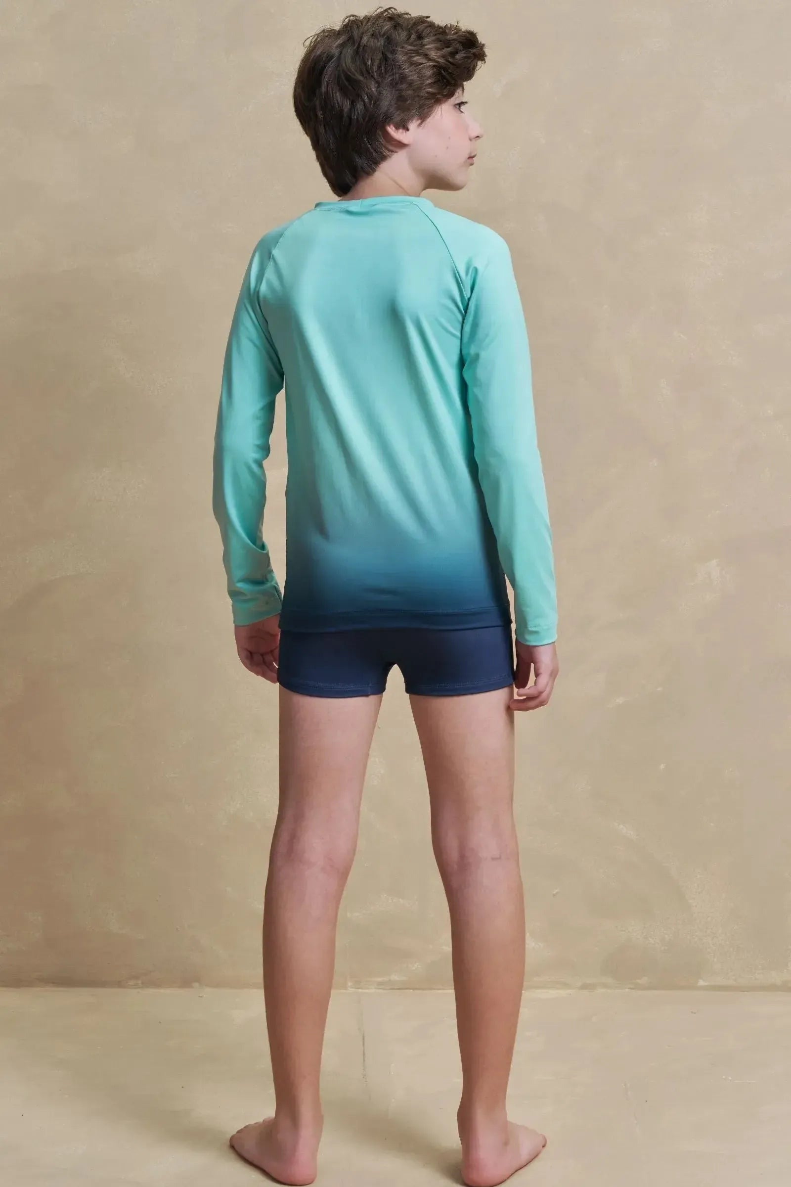 Conjunto de Camiseta e Sunga em Malha Uv Dry com Proteção UV50+ 97331 Johnny Fox Teen Menino