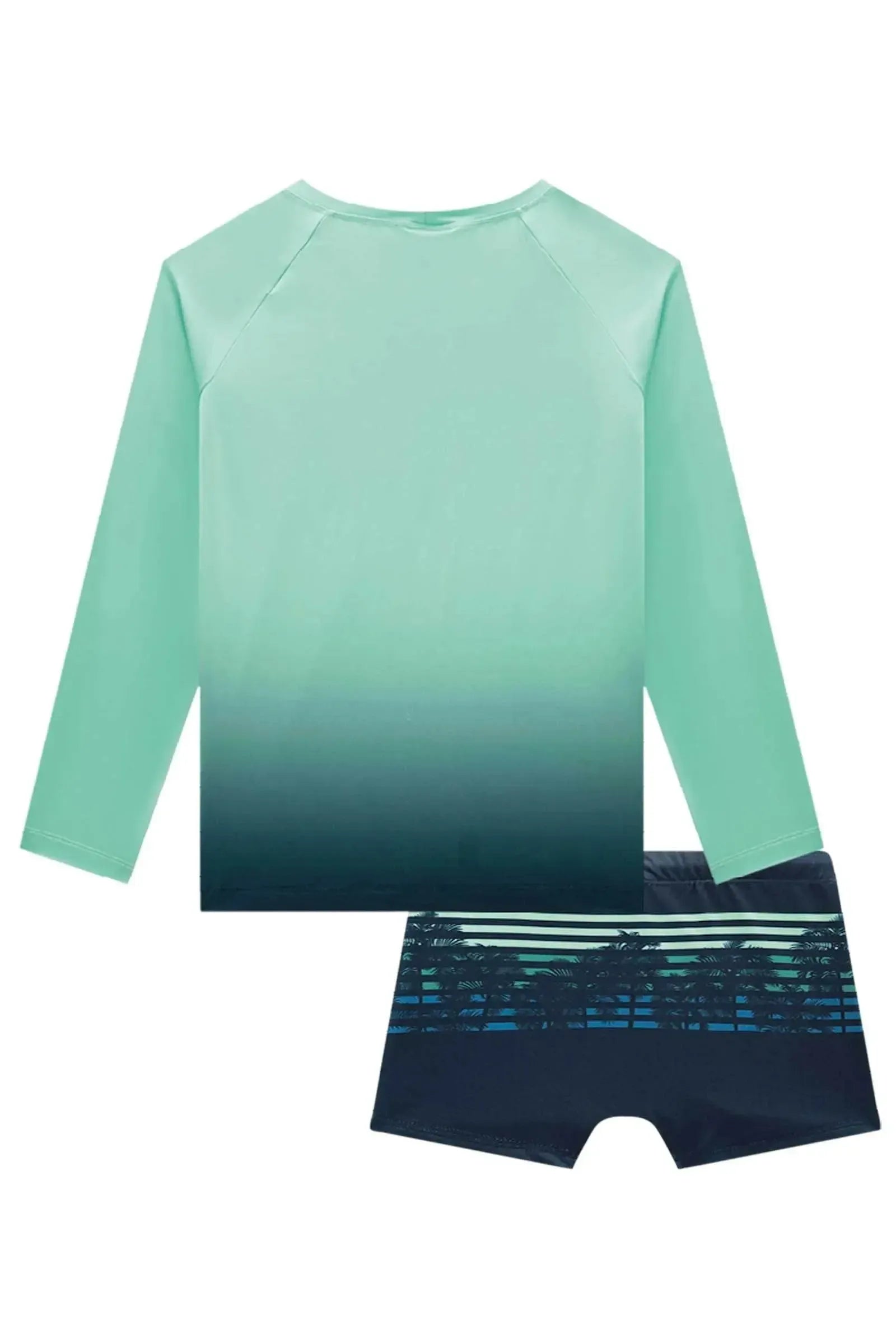 Conjunto de Camiseta e Sunga em Malha Uv Dry com Proteção UV50+ 97331 Johnny Fox Teen Menino