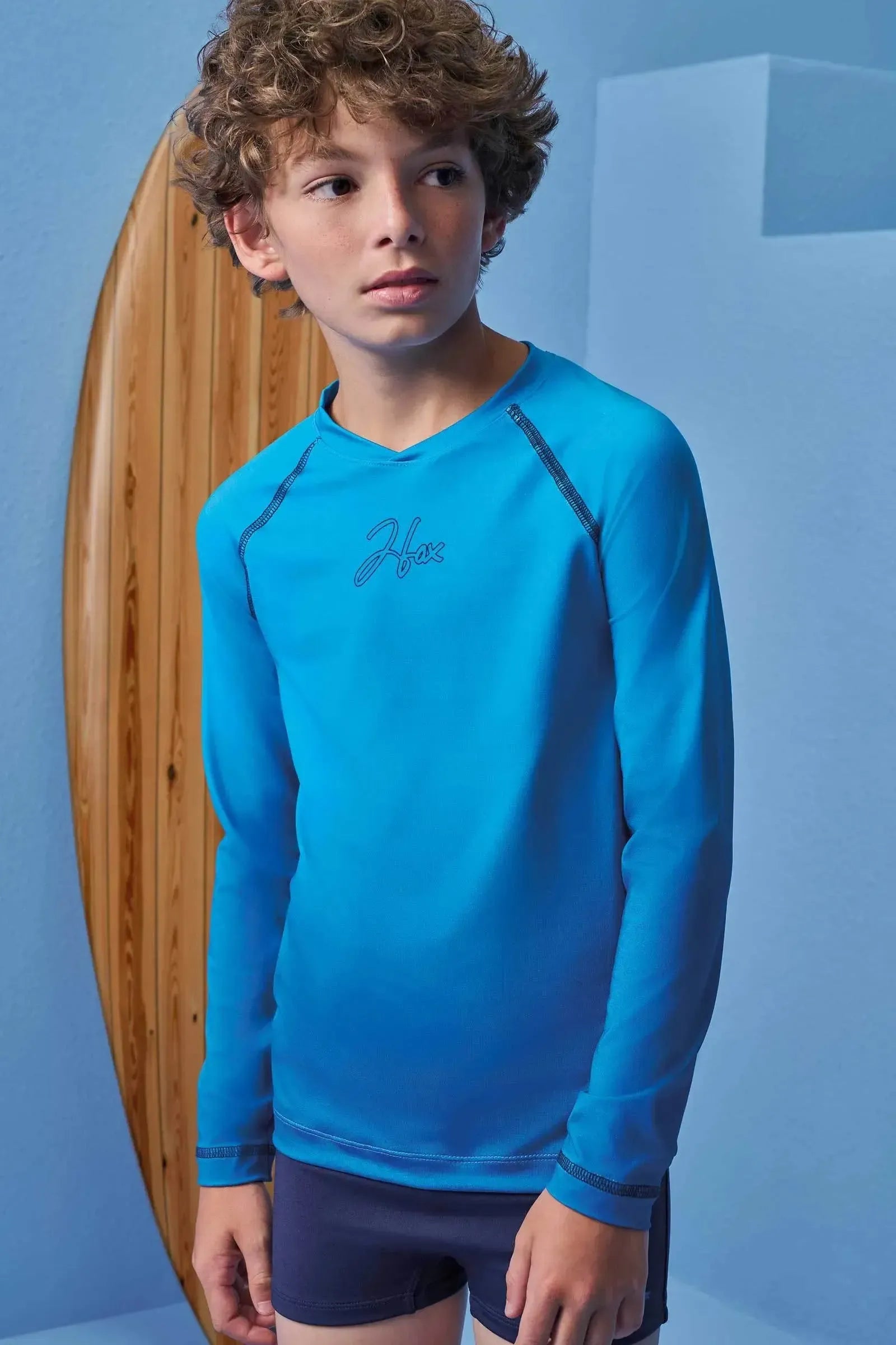 Conjunto de Camiseta e Sunga em Malha Uv Dry com Proteção UV50+ 99024 Johnny Fox Teen Menino