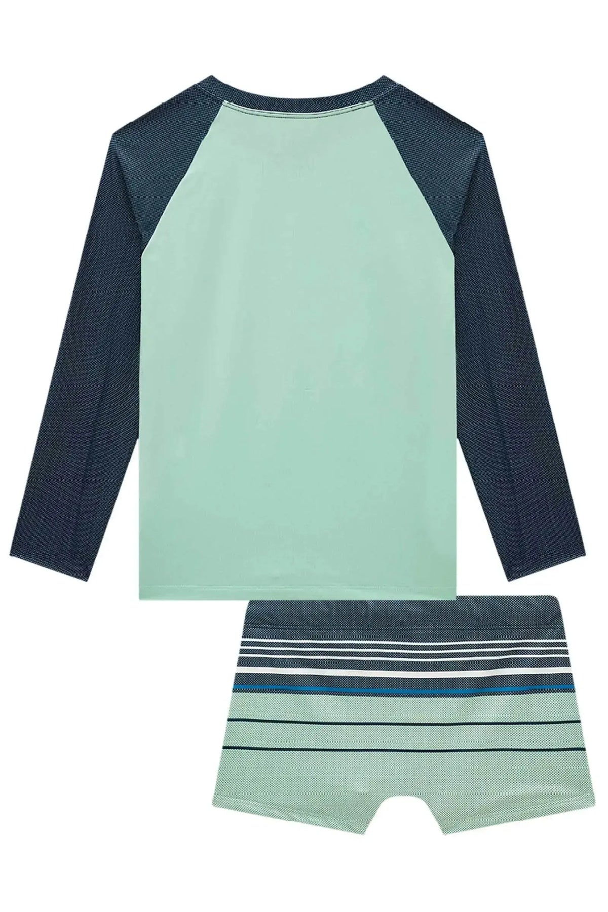 Conjunto de Camiseta e Sunga em Malha Uv Dry com Proteção UV50+ 99037 Johnny Fox Teen Menino