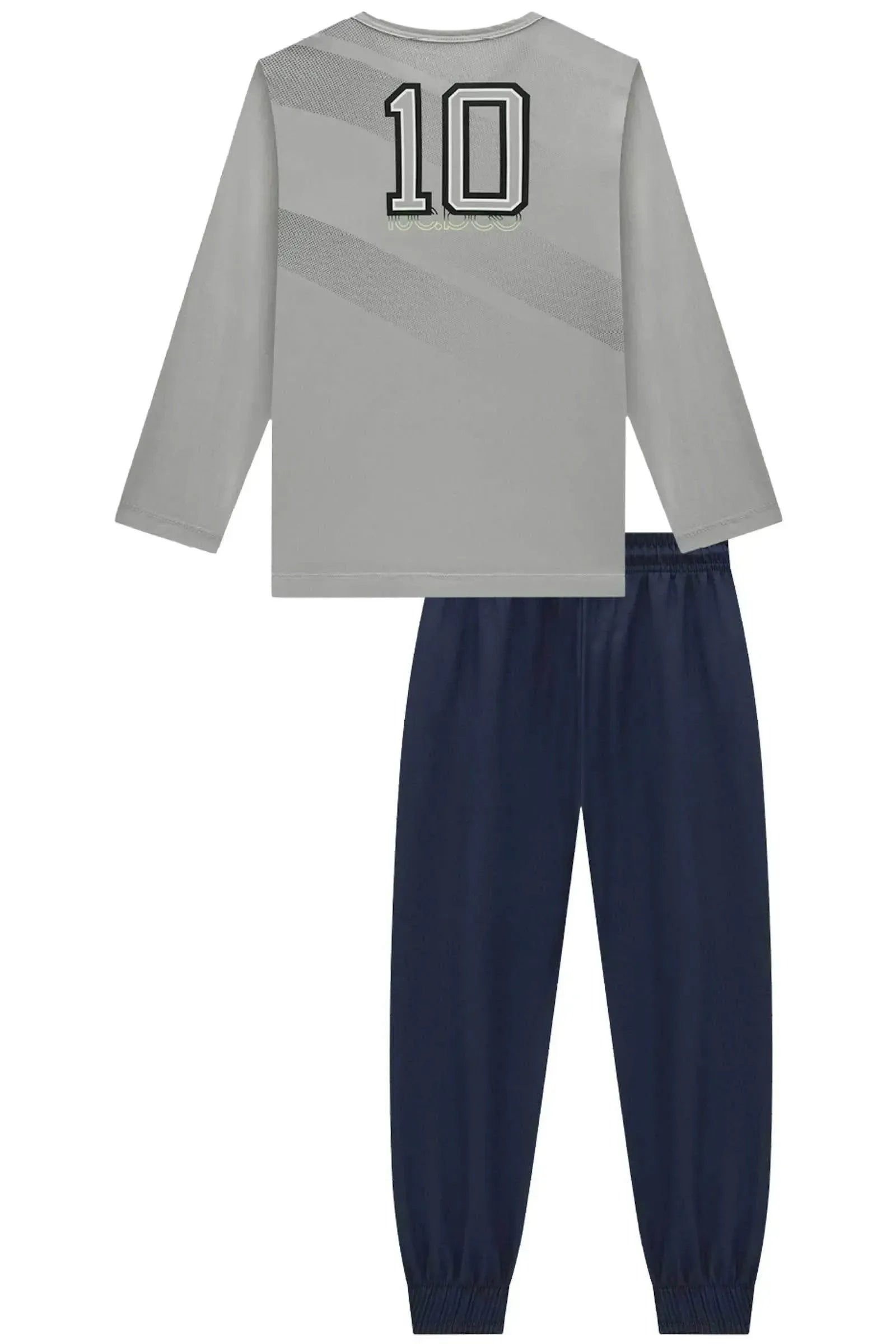 Conjunto de Camiseta em Malha Air Fit e Calça Jogger em Nylon Hidronatic com Elastano 90520 LucBoo Infantil Menino