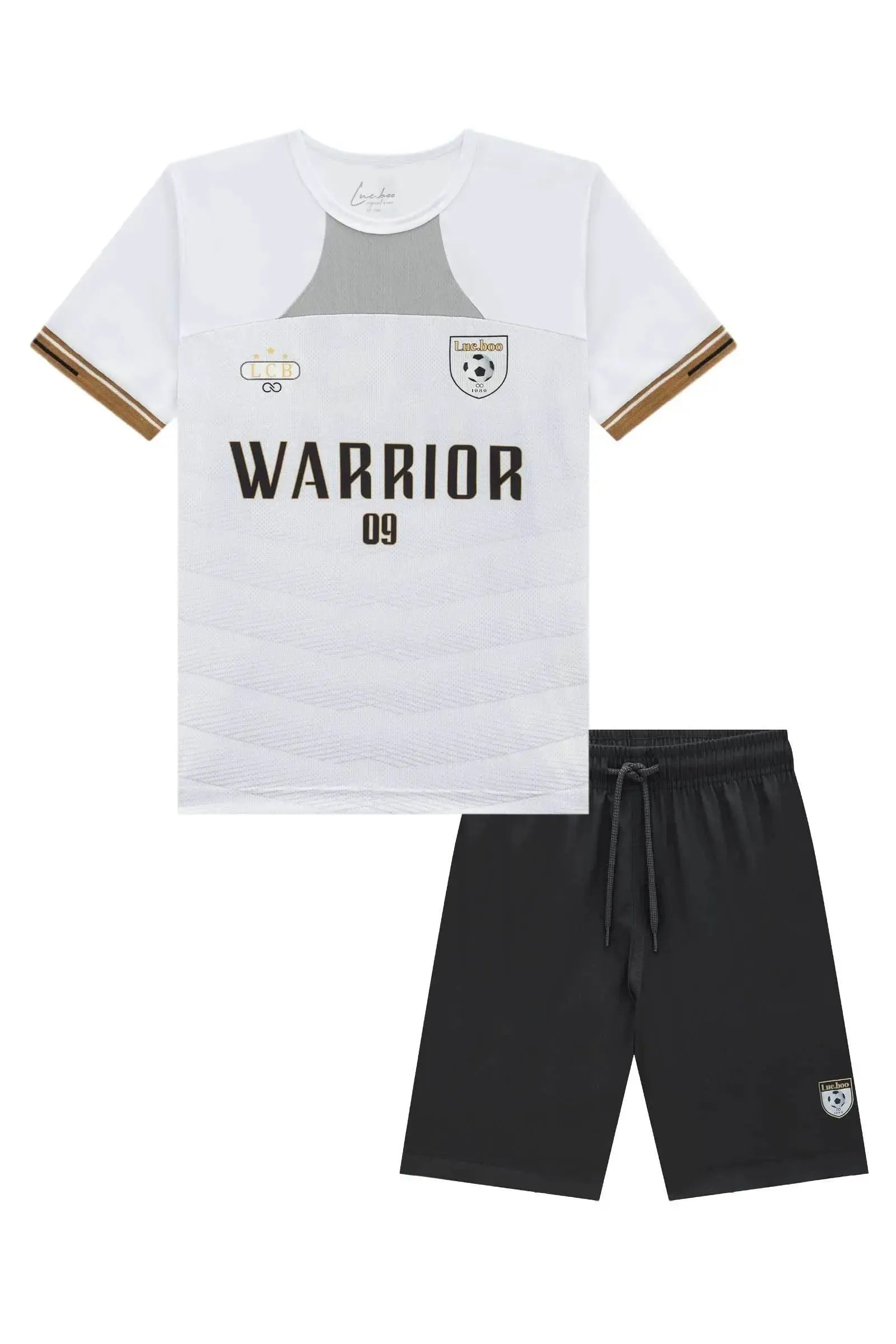 Conjunto de Camiseta em Malha Dry Sport e Bermuda em Nylon Super Soft com Elastano 96733 LucBoo Infantil Menino