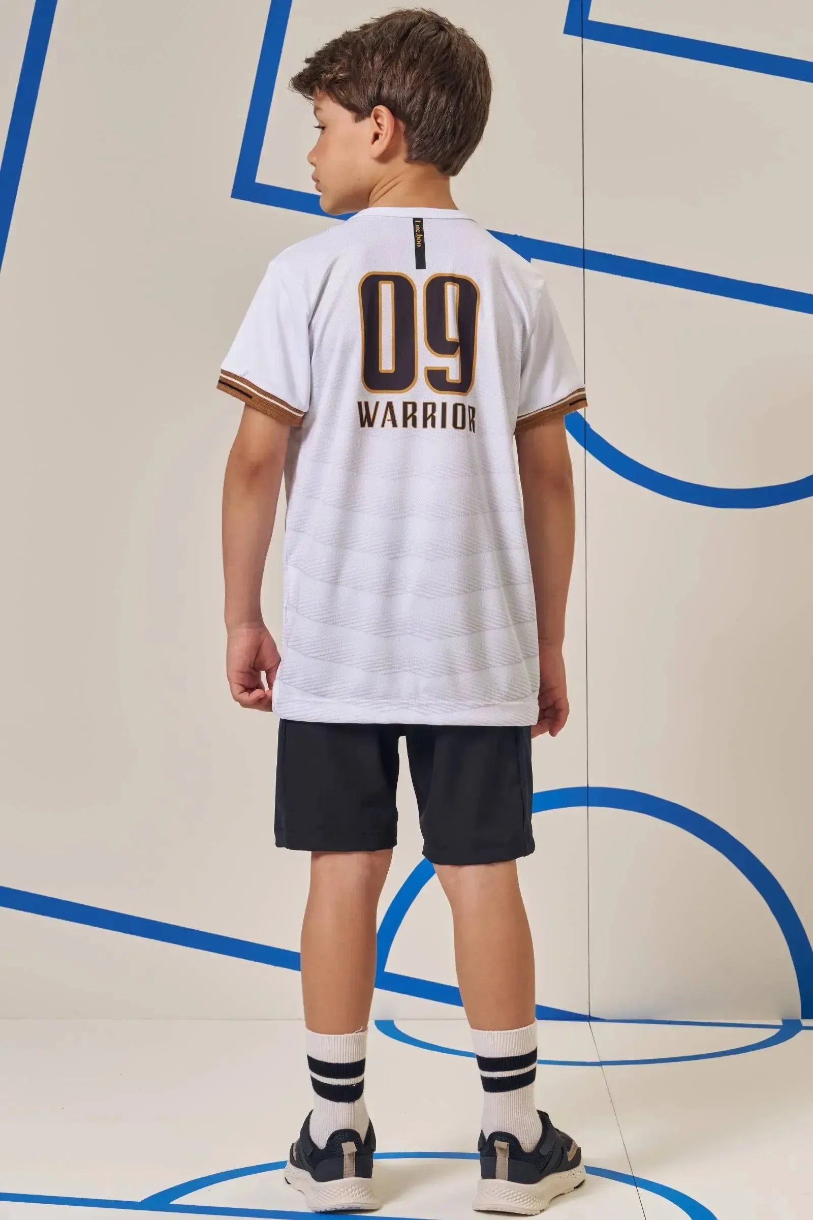 Conjunto de Camiseta em Malha Dry Sport e Bermuda em Nylon Super Soft com Elastano 96733 LucBoo Infantil Menino