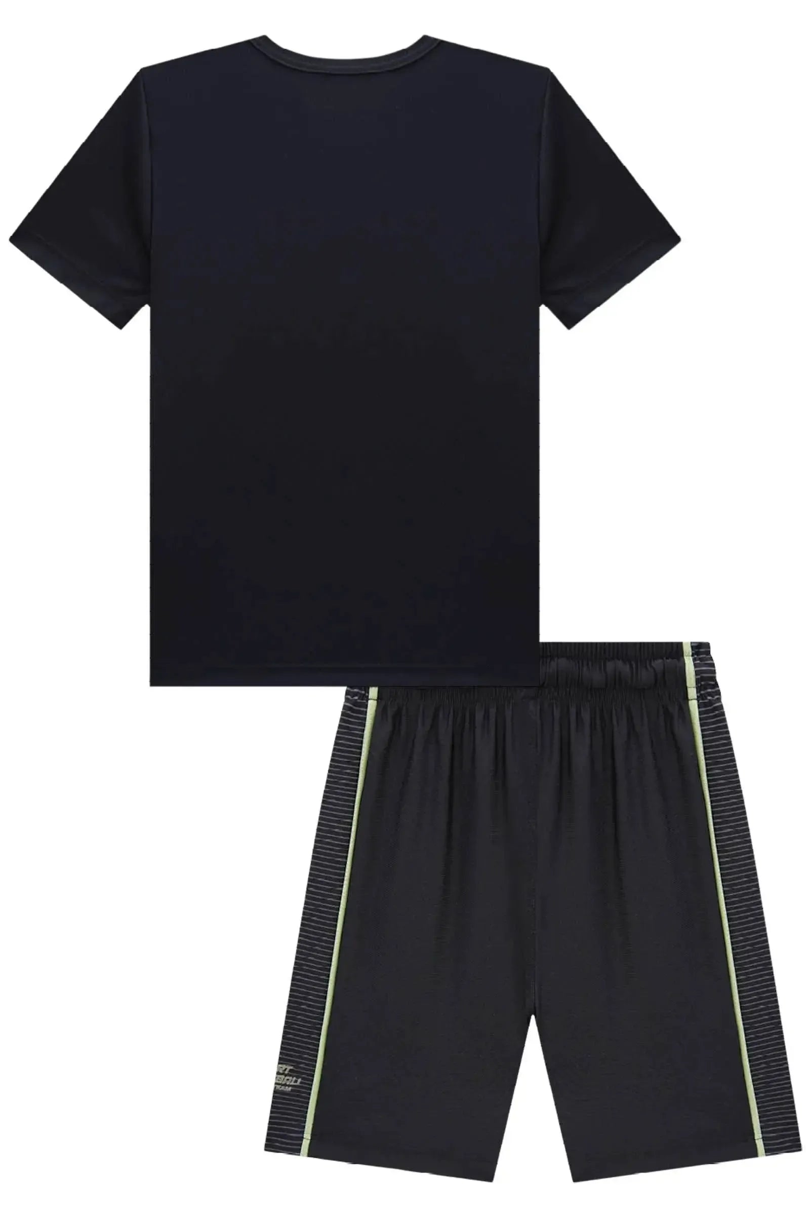 Conjunto de Camiseta em Malha Dry Sport UV50+ e Bermuda em Malha UV50+ 84210 LucBoo Infantil Menino