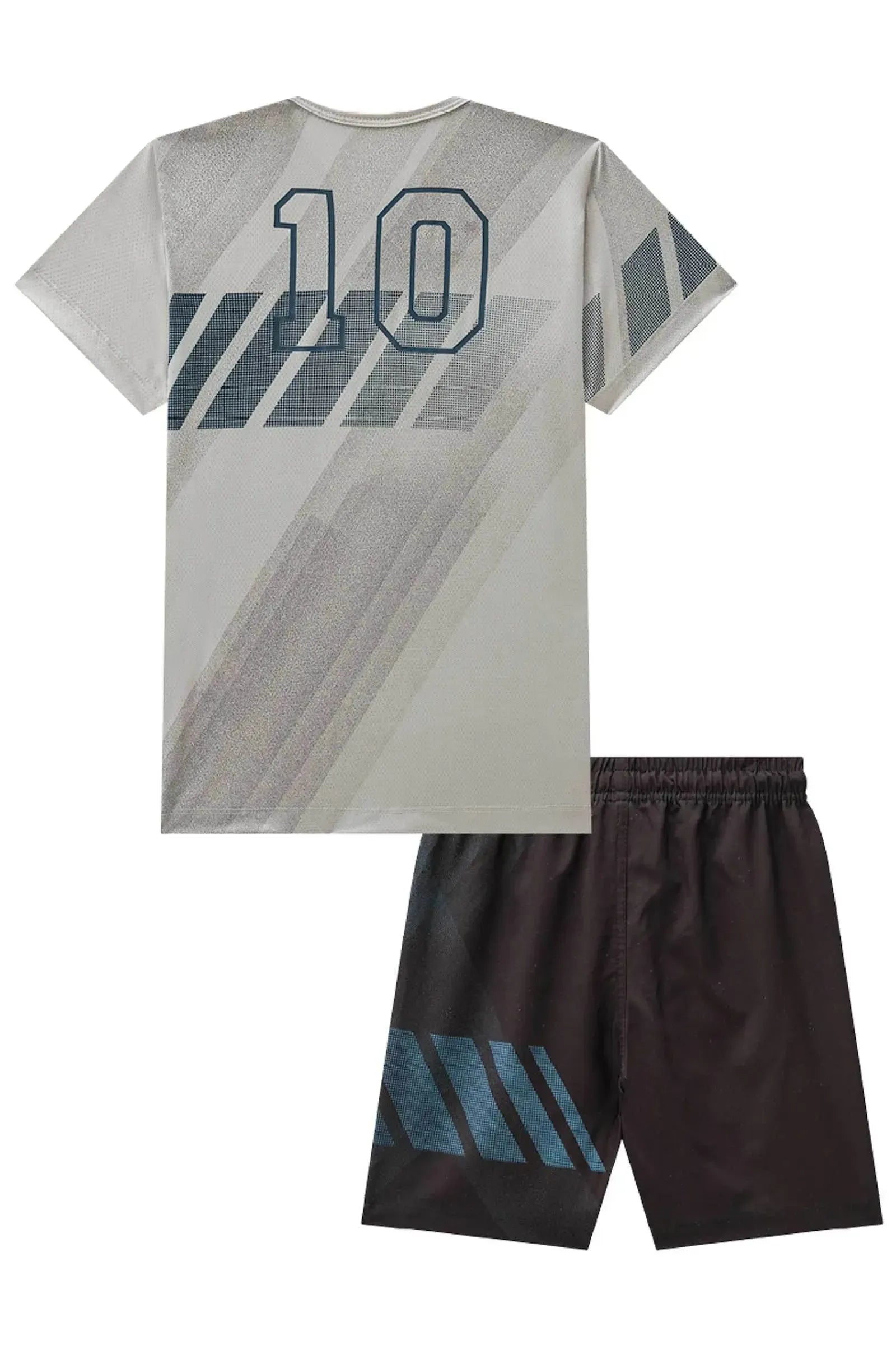 Conjunto de Camiseta em Malha Dry Yuki e Bermuda em Nylon Ergonomic com Elastano 84206 LucBoo Infantil Menino