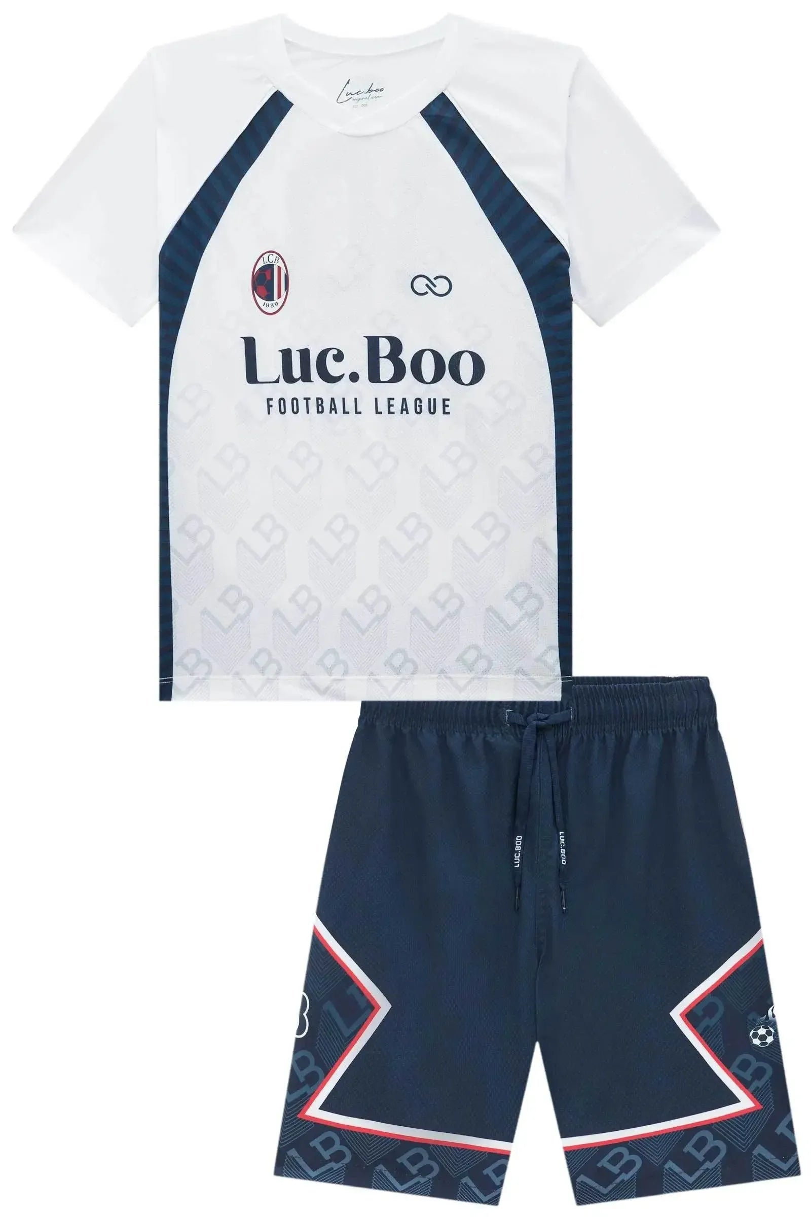 Conjunto de Camiseta em Malha Dry Yuki e Bermuda em Nylon Ergonomic com Elastano 96633 LucBoo Infantil Menino