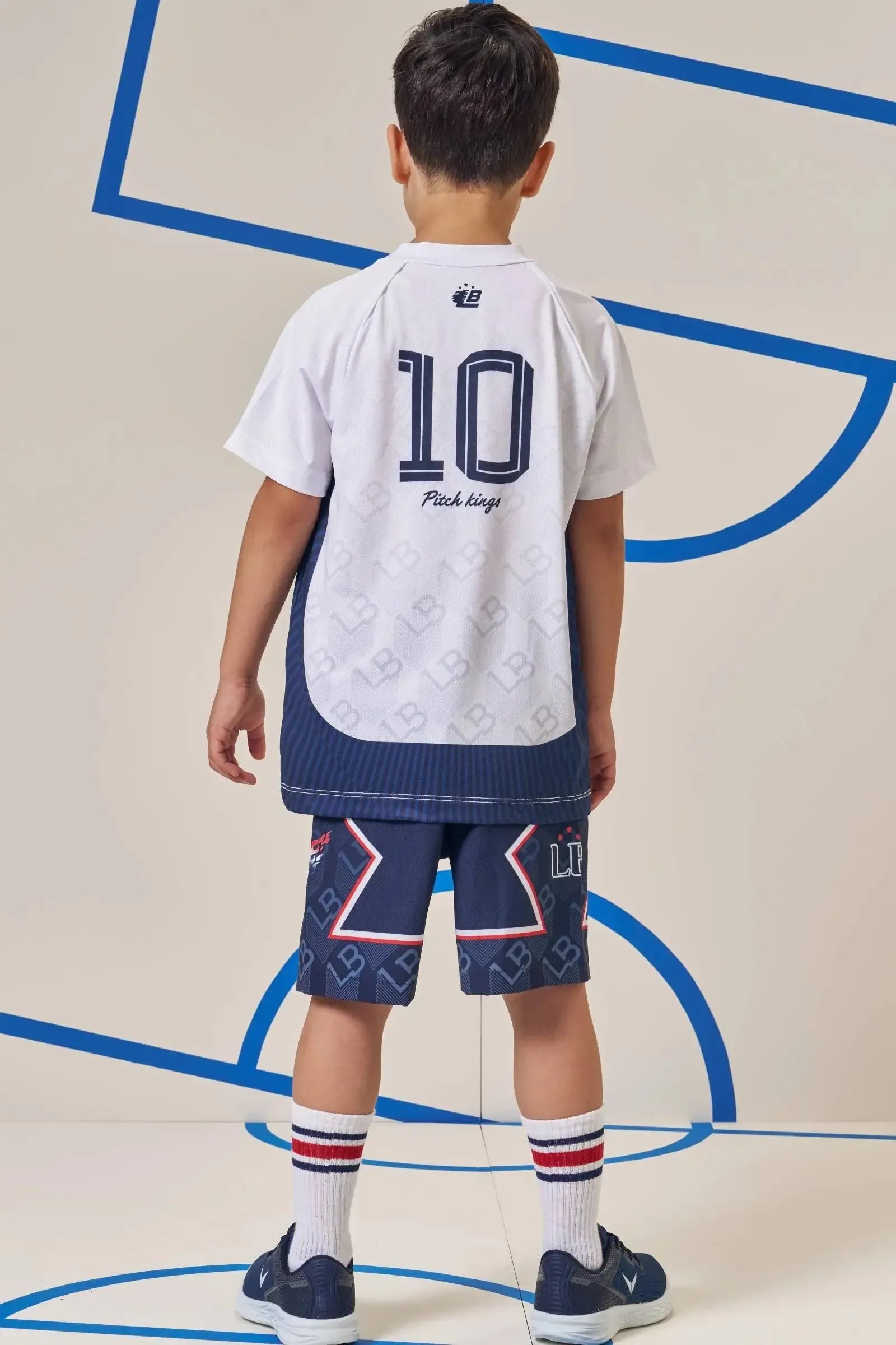Conjunto de Camiseta em Malha Dry Yuki e Bermuda em Nylon Ergonomic com Elastano 96633 LucBoo Infantil Menino