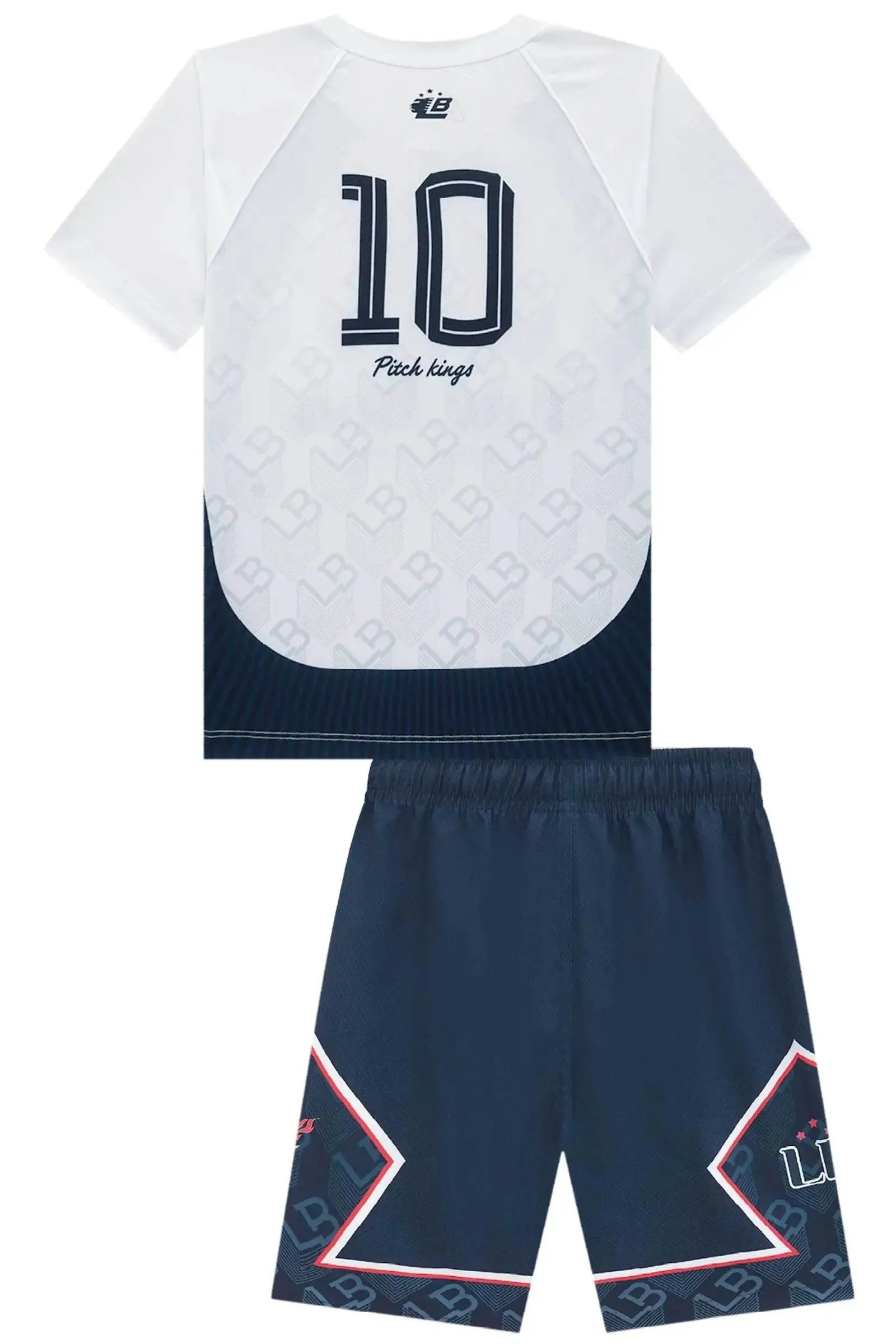 Conjunto de Camiseta em Malha Dry Yuki e Bermuda em Nylon Ergonomic com Elastano 96633 LucBoo Infantil Menino