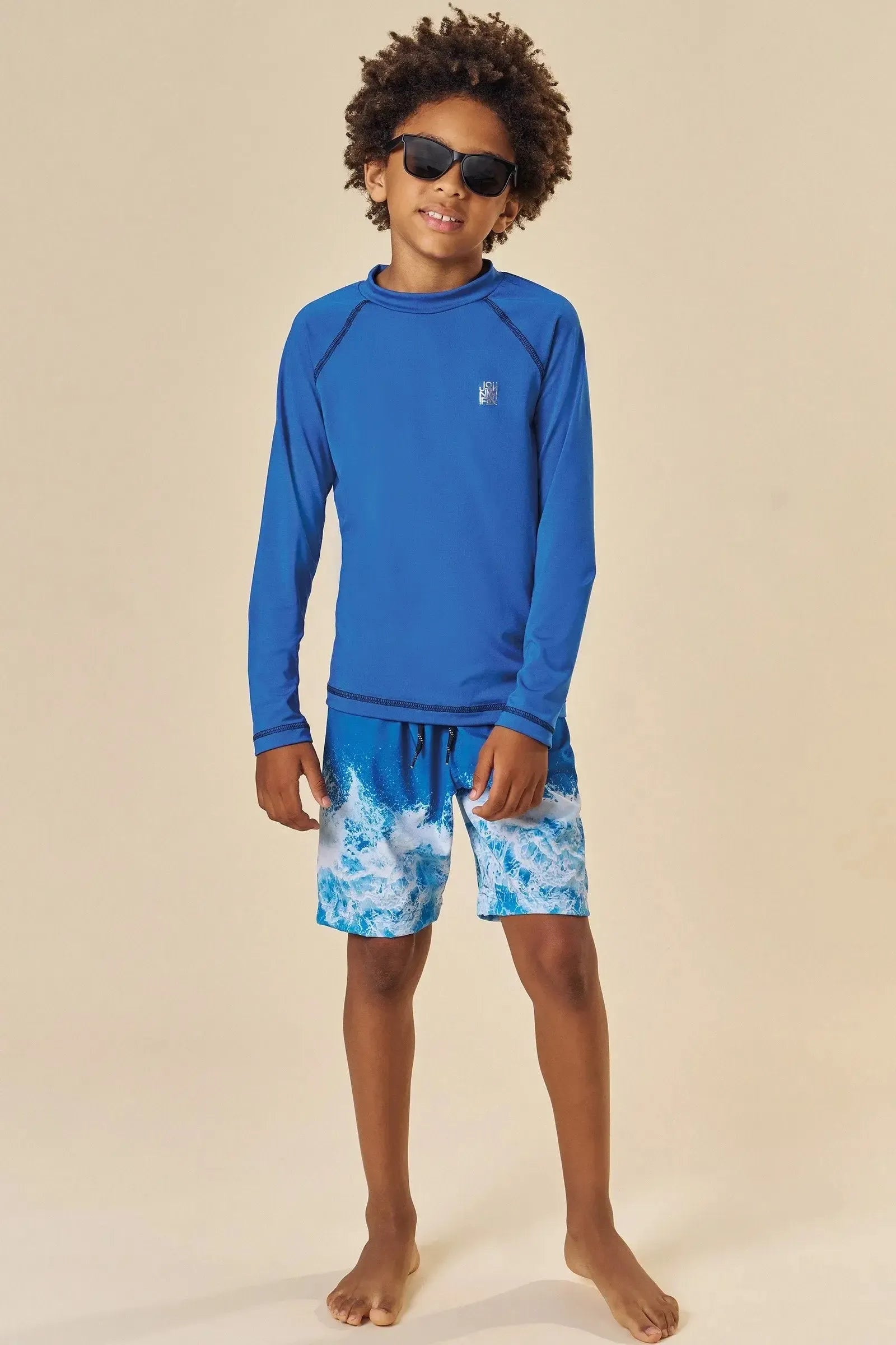 Conjunto de Camiseta em Malha Uv Dry com Proteção UV50+ e Bermuda em Nylon Ergonomic com e 85442 Johnny Fox Teen Menino