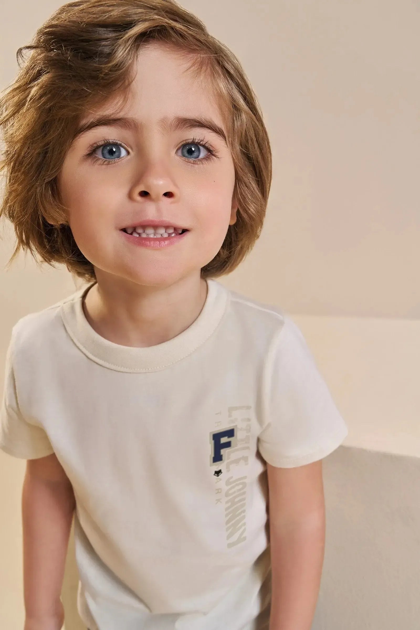 Conjunto de Camiseta em Meia Malha e Bermuda em Canelado Liz com Elastano 93025 Johnny Fox Bebê Menino