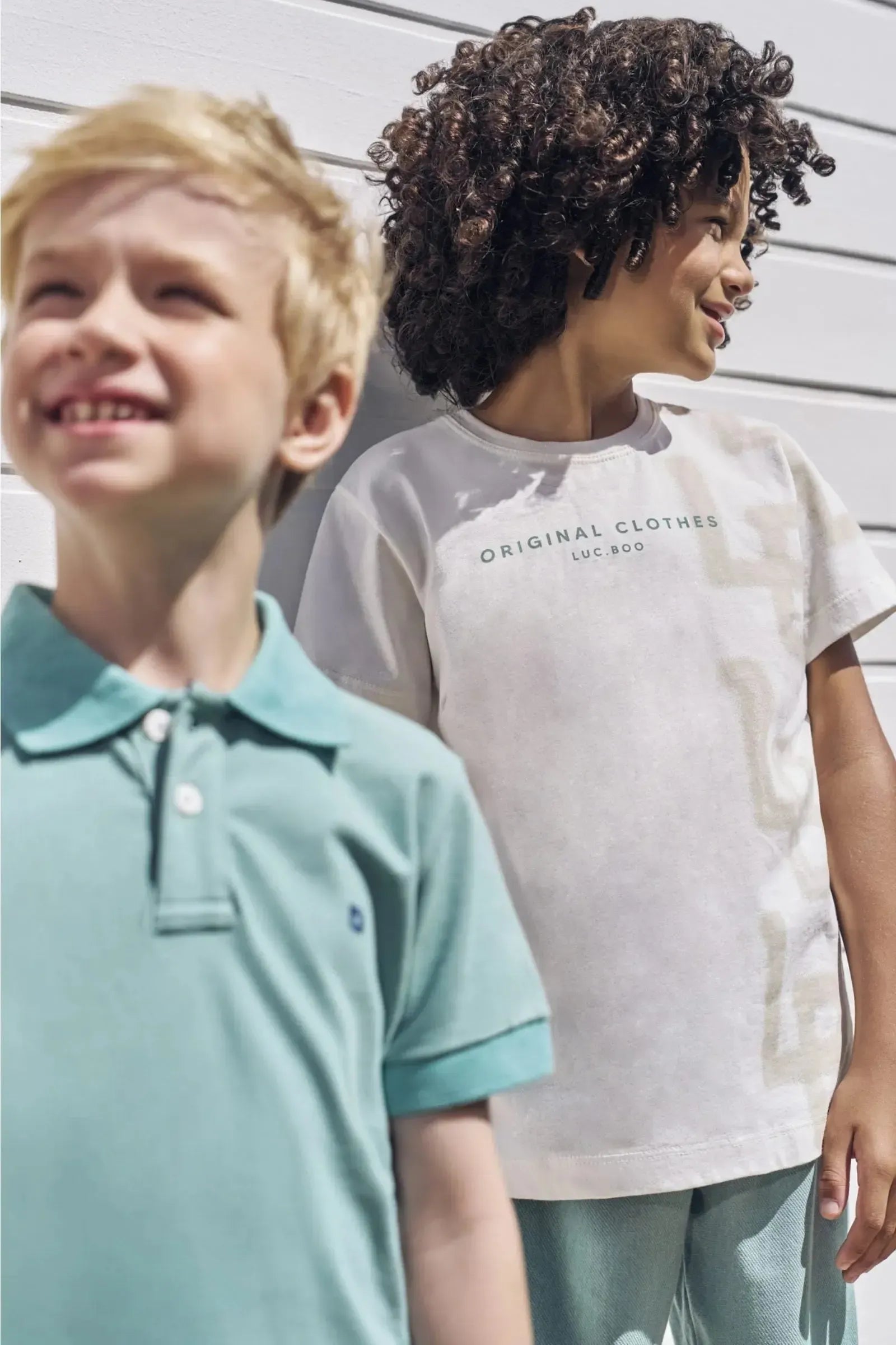 Conjunto de Camiseta em Meia Malha e Bermuda em Cotton Jeans com Elastano 84790 LucBoo Infantil Menino