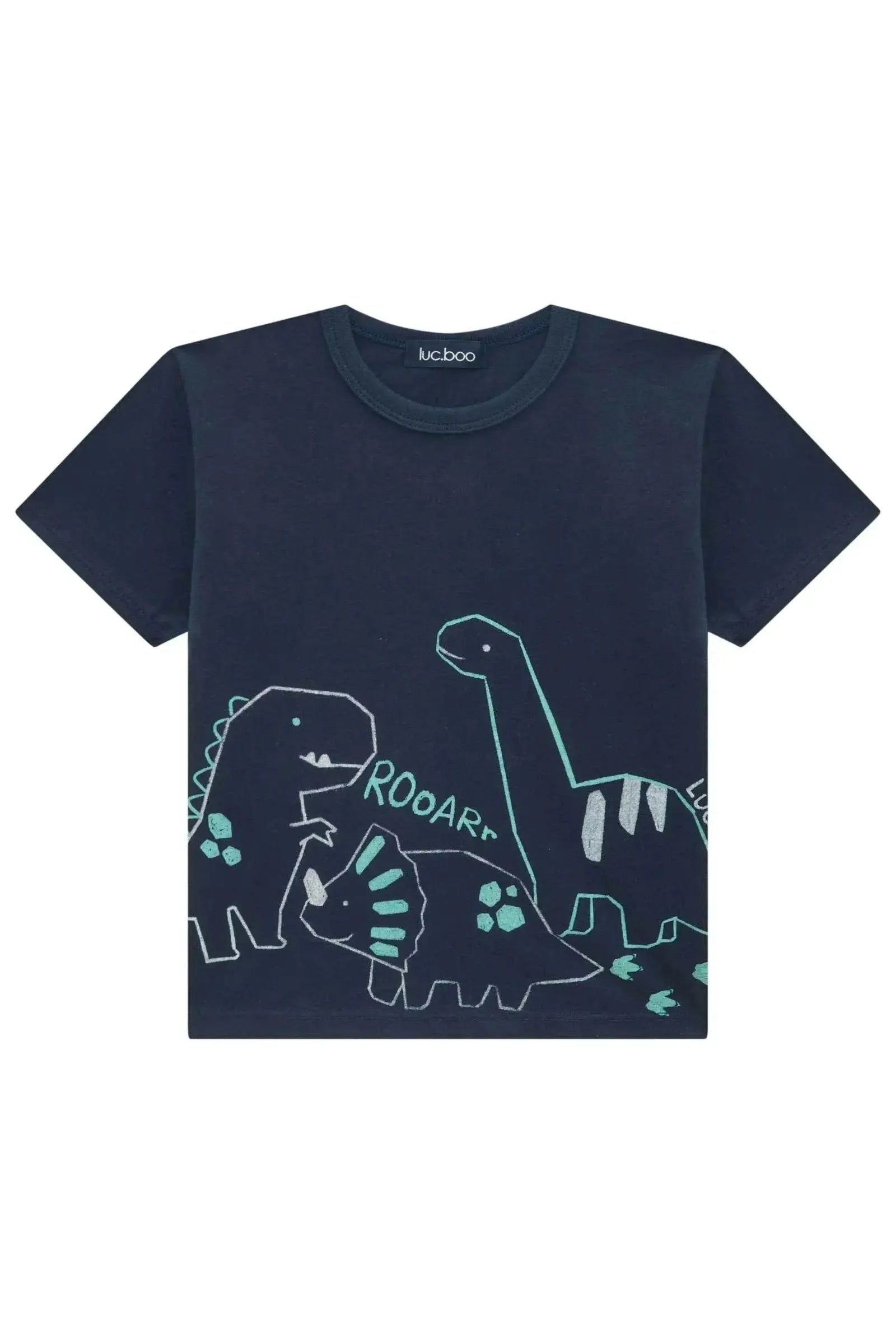 Conjunto de Camiseta em Meia Malha e Bermuda em Nylon Ergonomic com Elastano 94691 LucBoo Infantil Menino