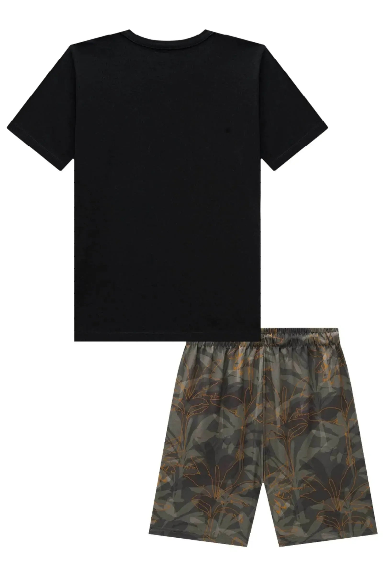 Conjunto de Camiseta em Meia Malha e Bermuda em Nylon Ergonomic com Elastano 83809 Johnny Fox Teen Menino