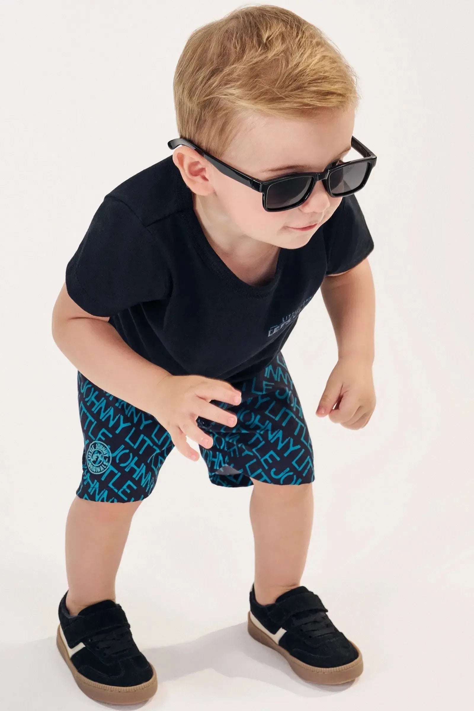 Conjunto de Camiseta em Meia Malha e Bermuda em Nylon Ergonomic com Elastano 84679 Johnny Fox Bebê Menino