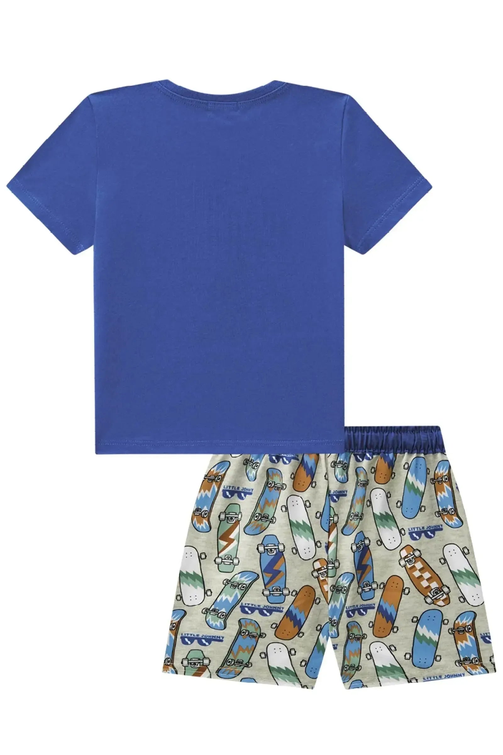 Conjunto de Camiseta em Meia Malha e Bermuda em Nylon Ergonomic com Elastano 88287 Johnny Fox Bebê Menino