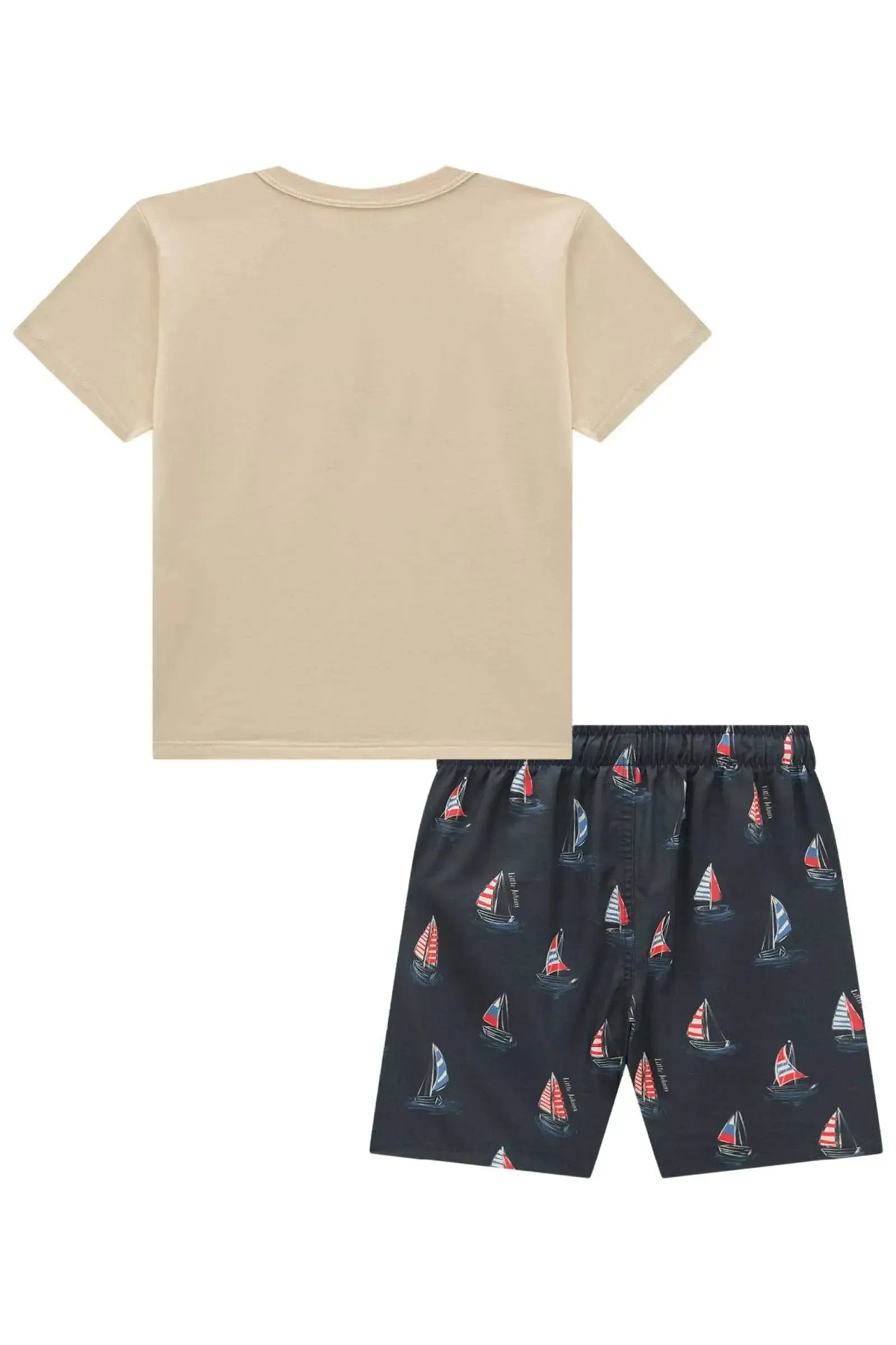Conjunto de Camiseta em Meia Malha e Bermuda em Nylon Ergonomic com Elastano 95708 Johnny Fox Teen Menino