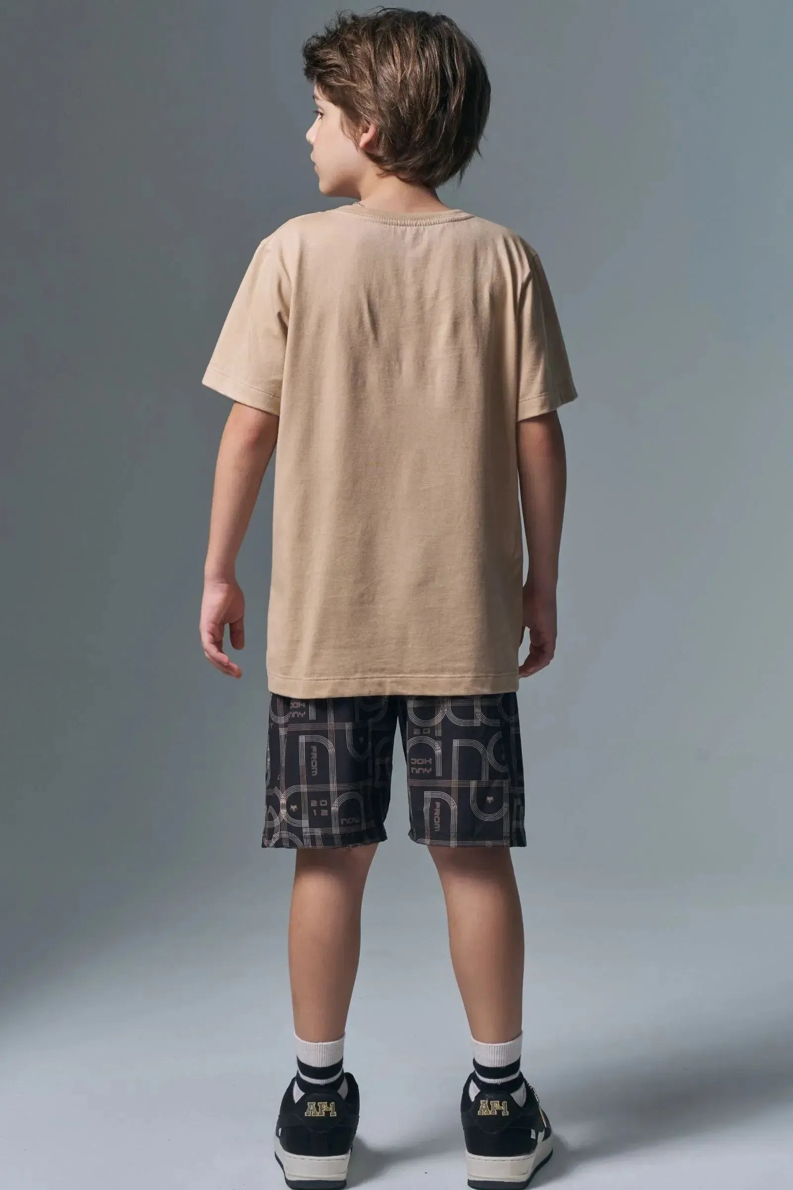 Conjunto de Camiseta em Meia Malha e Bermuda em Nylon Ergonomic com Elastano 96841 Johnny Fox Teen Menino