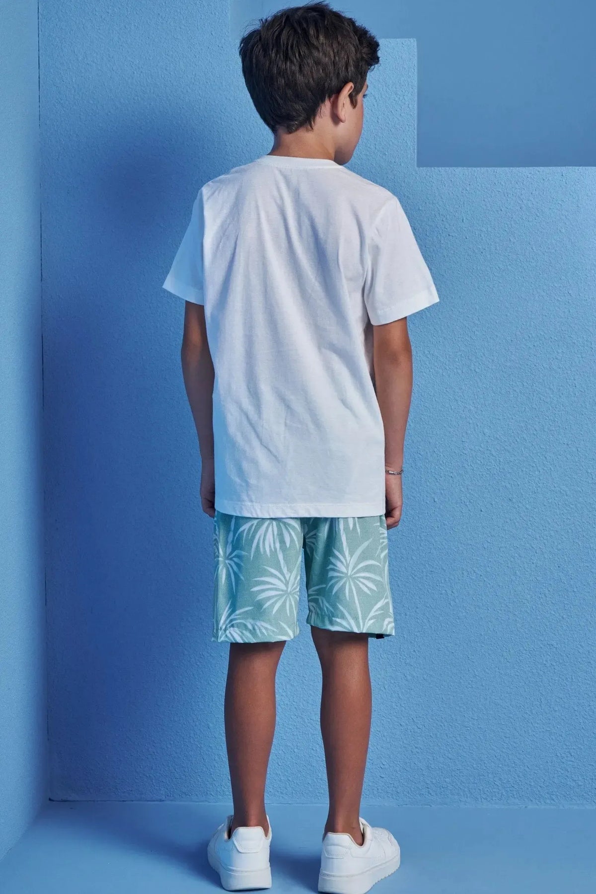 Conjunto de Camiseta em Meia Malha e Bermuda em Nylon Ergonomic com Elastano 98695 Johnny Fox Teen Menino