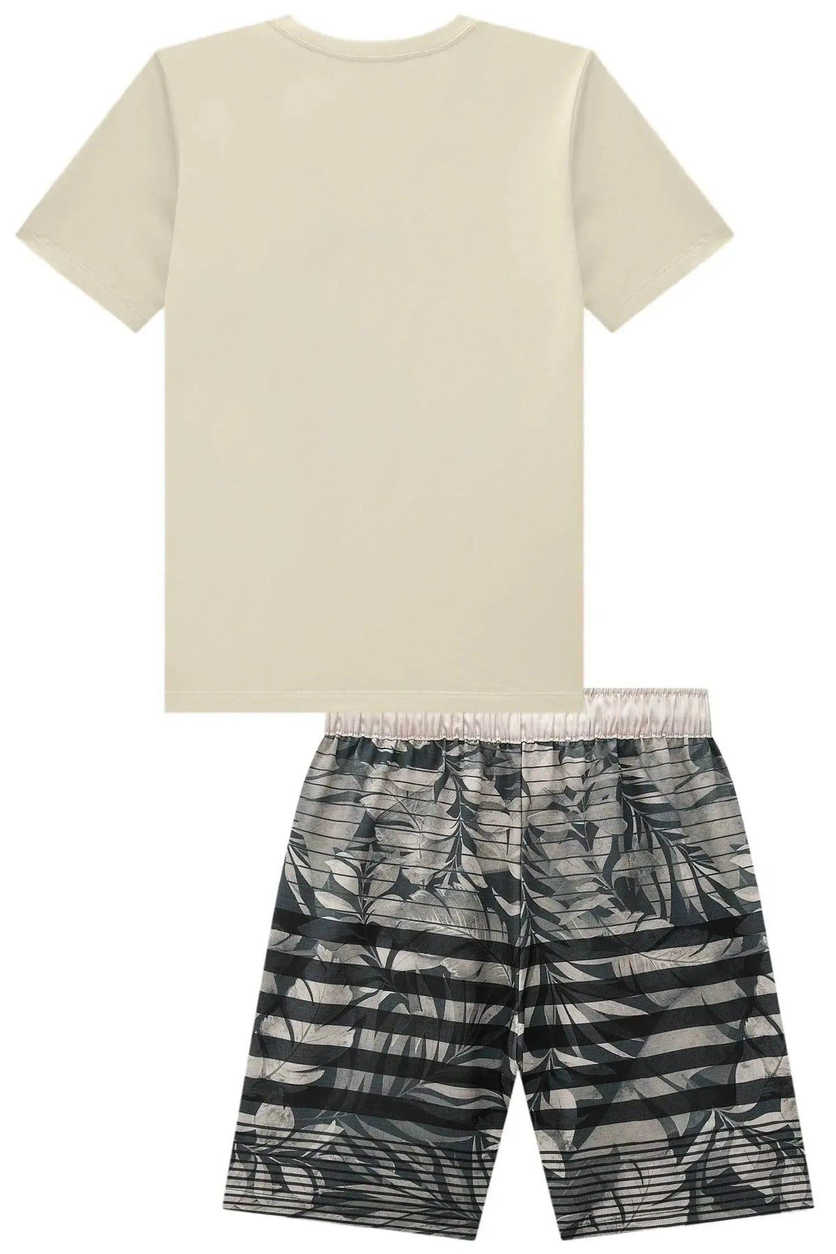 Conjunto de Camiseta em Meia Malha e Bermuda em Nylon Ergonomic com Elastano 98847 Johnny Fox Teen Menino
