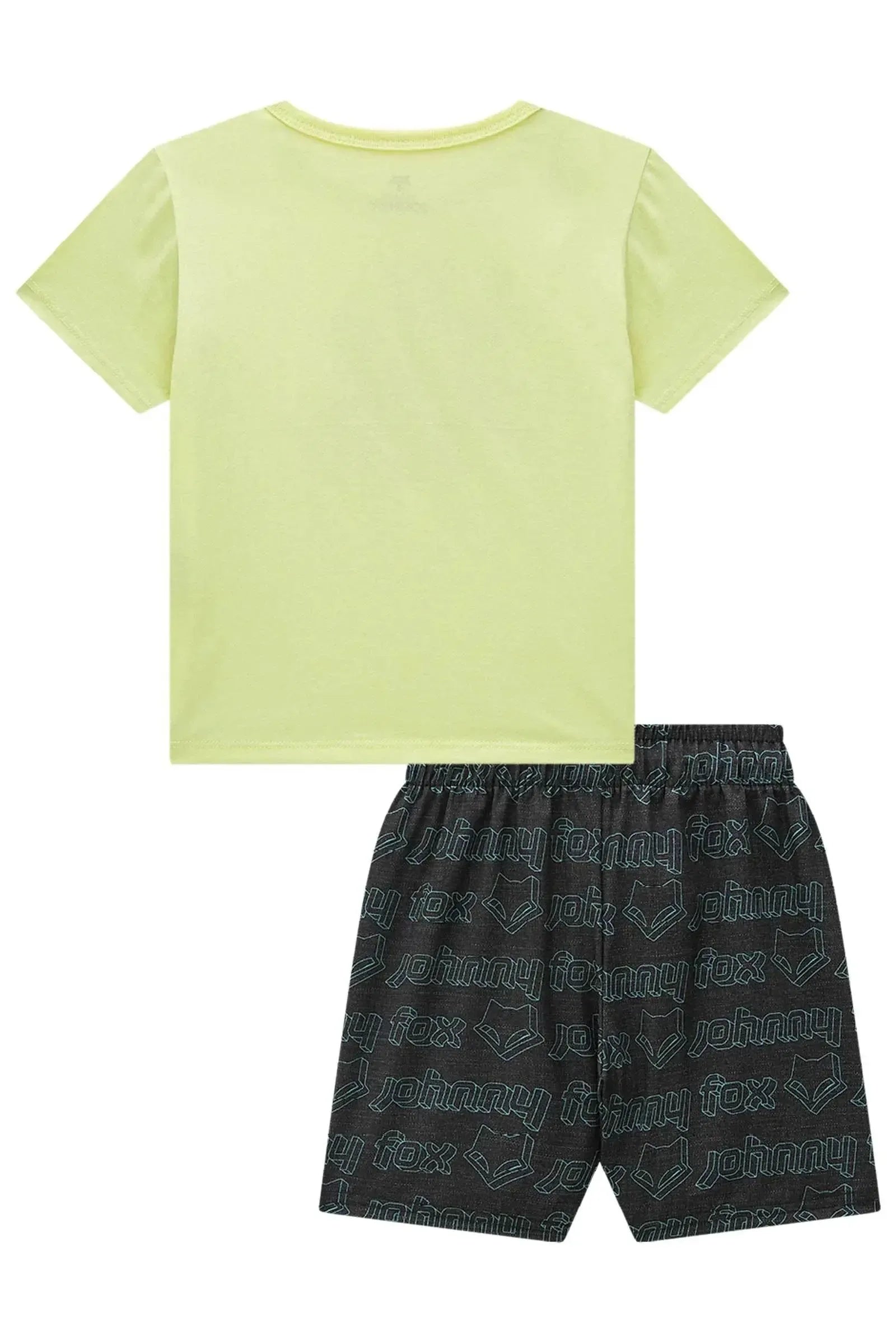 Conjunto de Camiseta em Meia Malha e Bermuda em Nylon Ergonomic com Elastano 99249 Johnny Fox Teen Menino
