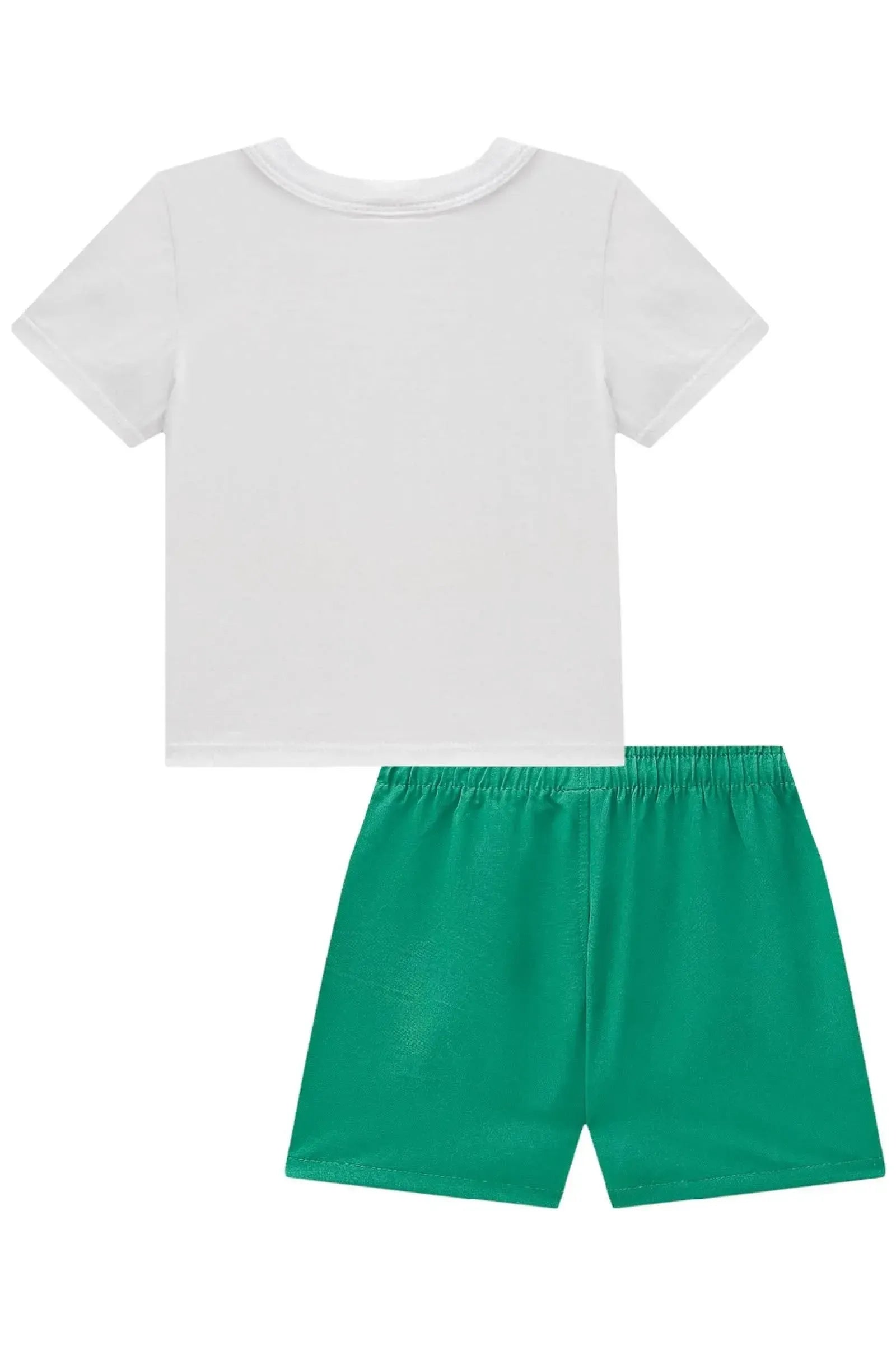 Conjunto de Camiseta em Meia Malha e Bermuda em Nylon Hidronatic com Elastano 88689 LucBoo Bebê Menino