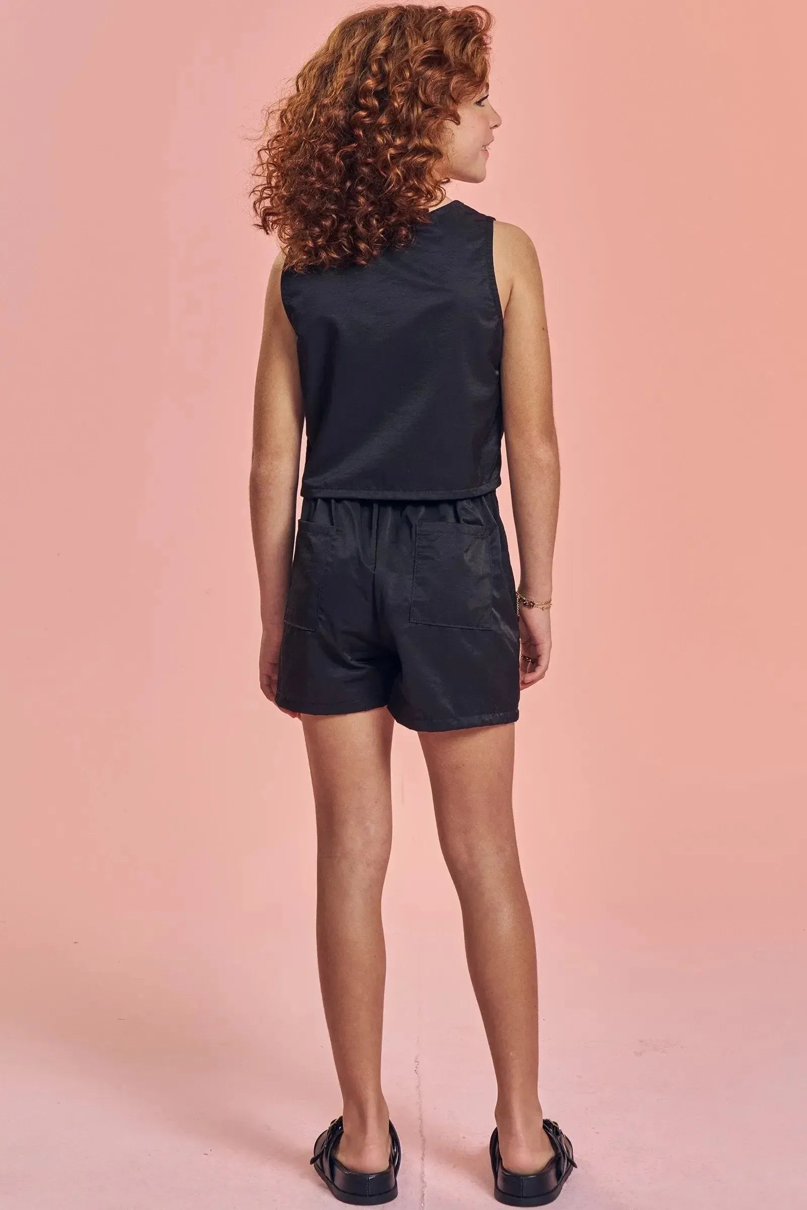 Conjunto de Colete e Shorts em Alfaiataria Amore 92557 Lilimoon Teen Menina