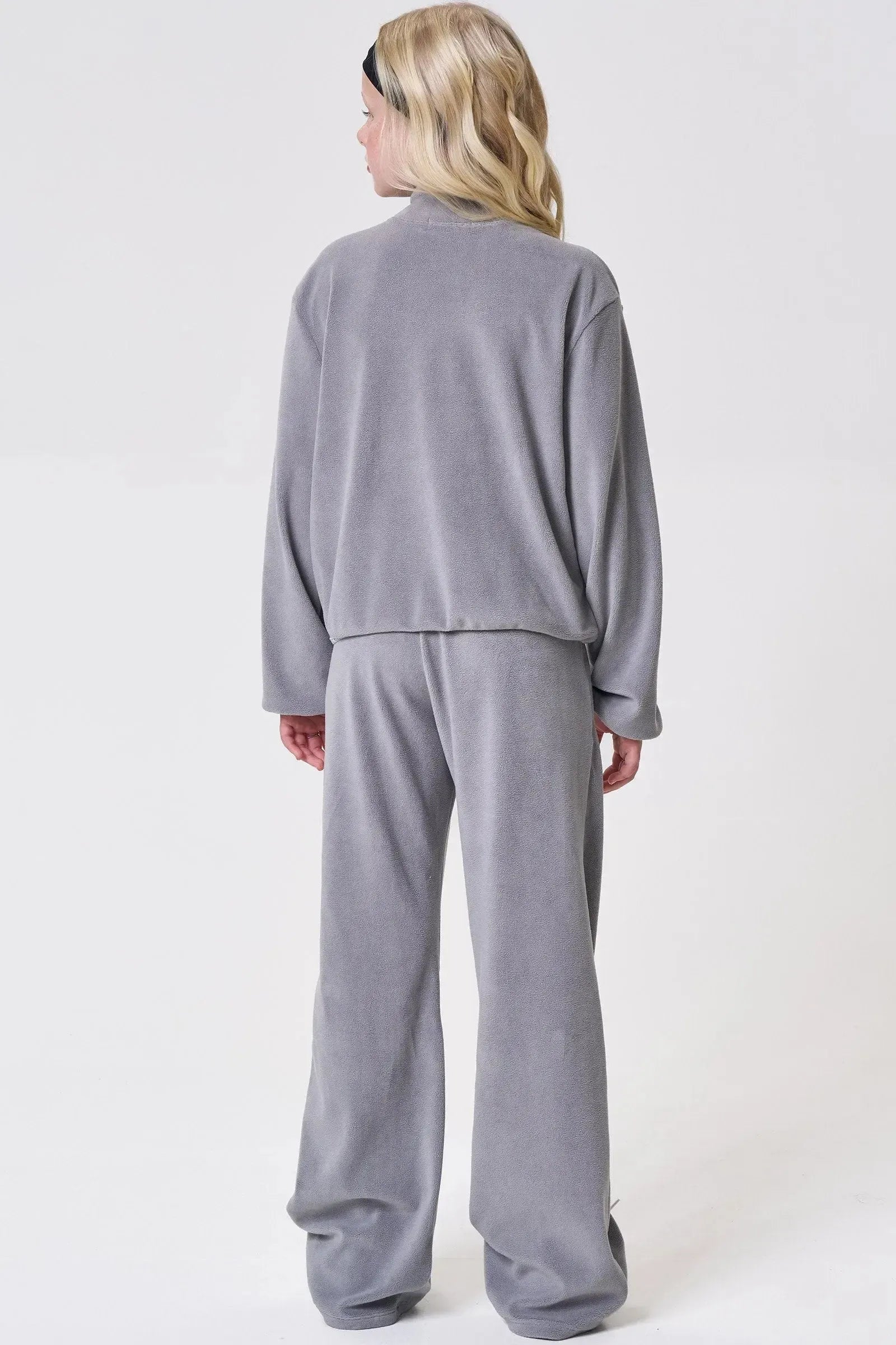 Conjunto de Jaqueta Boxy e Calça Wide Leg em Fleece 91992 Vic&Vicky Teen Menina