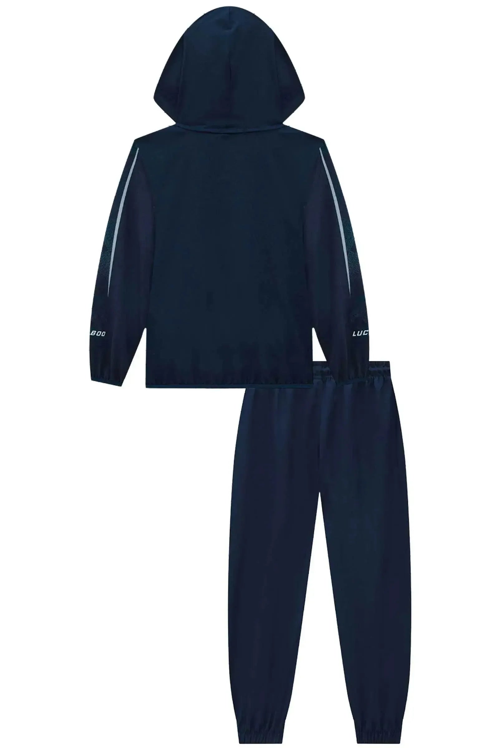Conjunto de Jaqueta Corta Vento e Calça Jogger em Nylon com Elastano 91789 LucBoo Infantil Menino