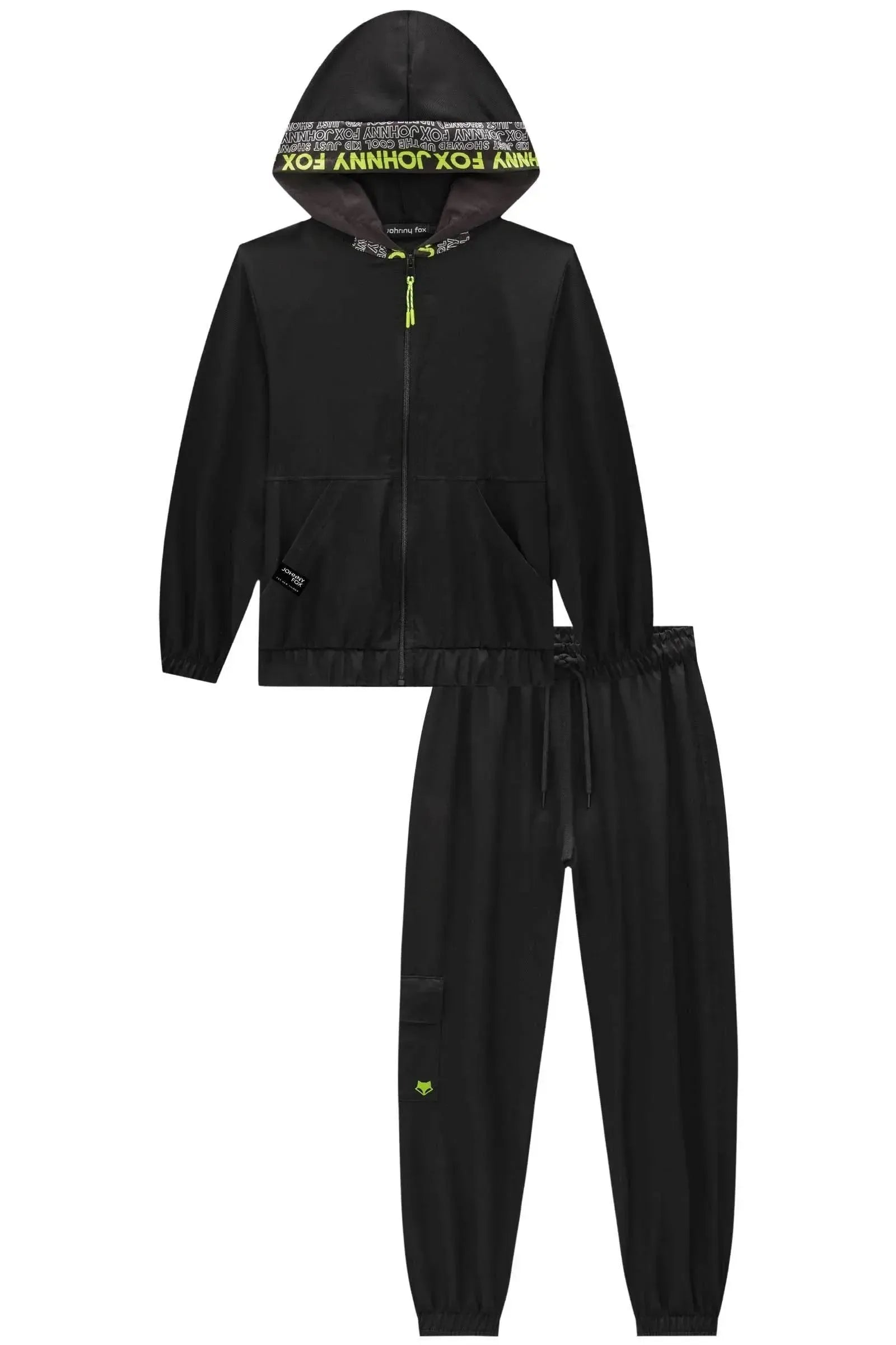 Conjunto de Jaqueta e Calça Jogger em Hidronatic com Elastano 90263 Johnny Fox Teen Menino