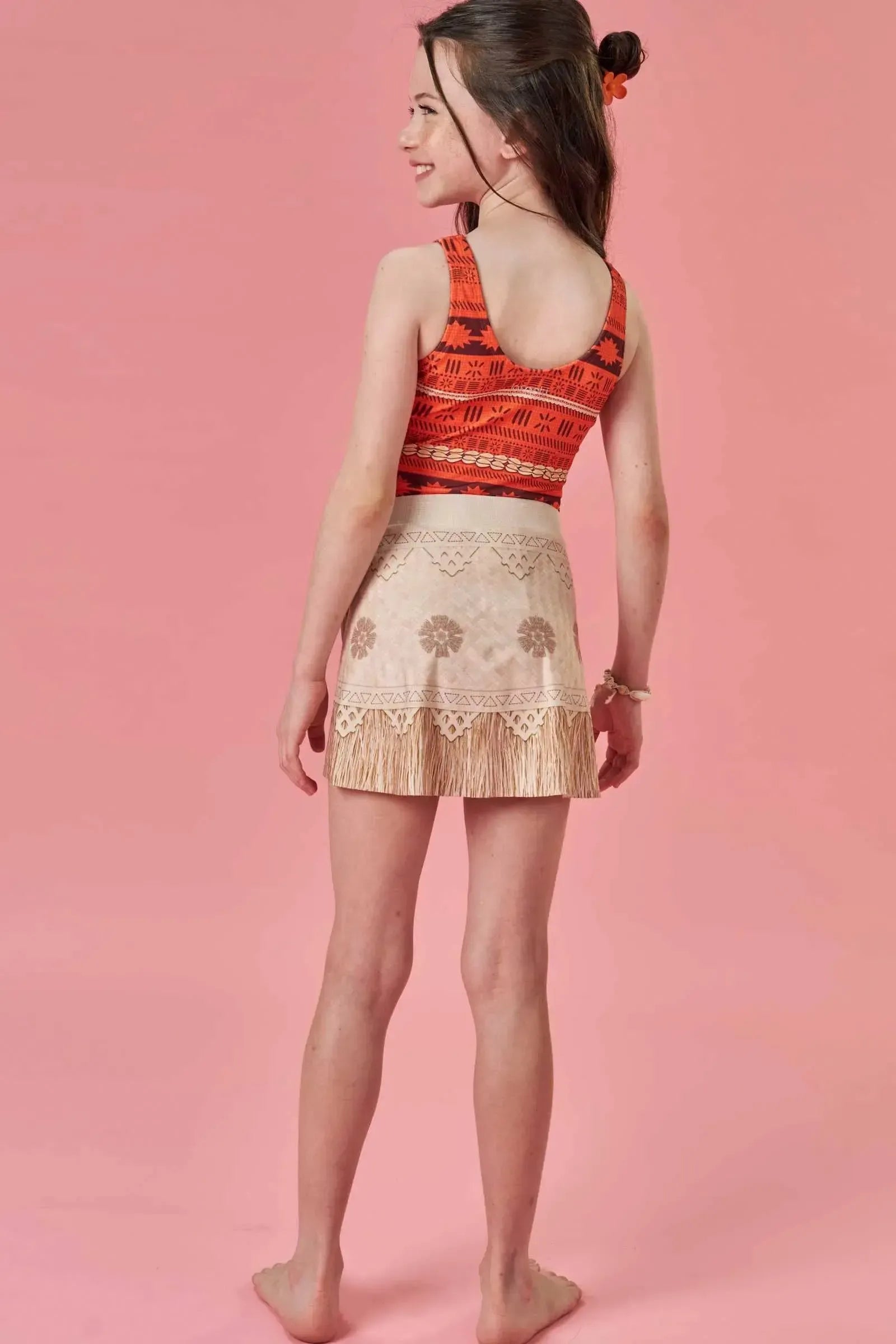 Conjunto de Maiô e Saia em Malha UV Dry com Proteçâo UV 50+ 88599 Infanti Infantil Menina