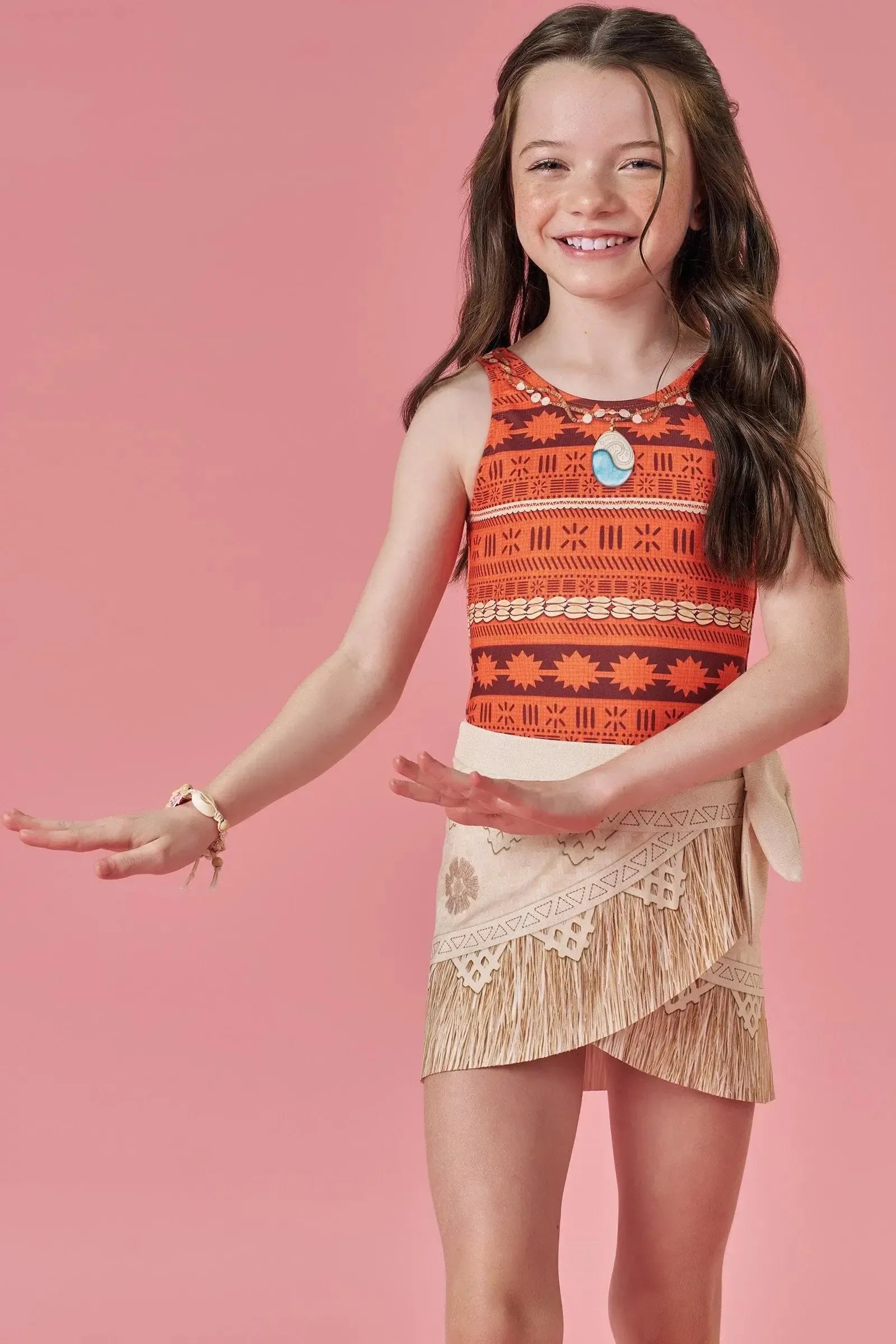 Conjunto de Maiô e Saia em Malha UV Dry com Proteçâo UV 50+ 88599 Infanti Infantil Menina