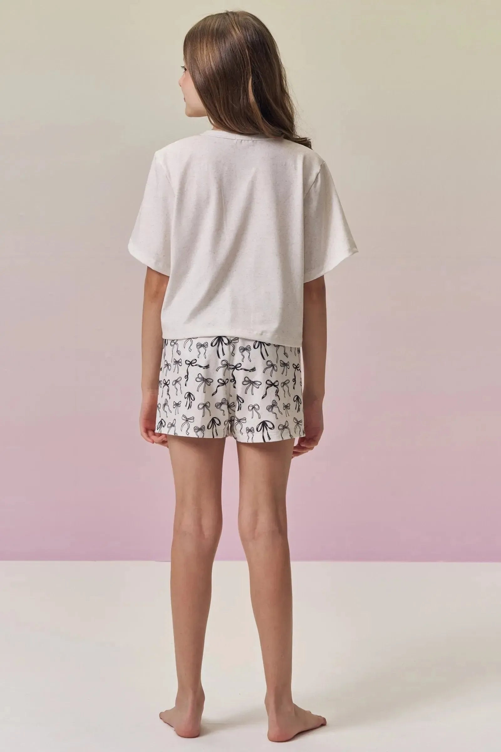 Conjunto de Pijama com Blusa em Malha Fresh e Shorts em Malha Comfy 95077 Vic&Vicky Teen Menina