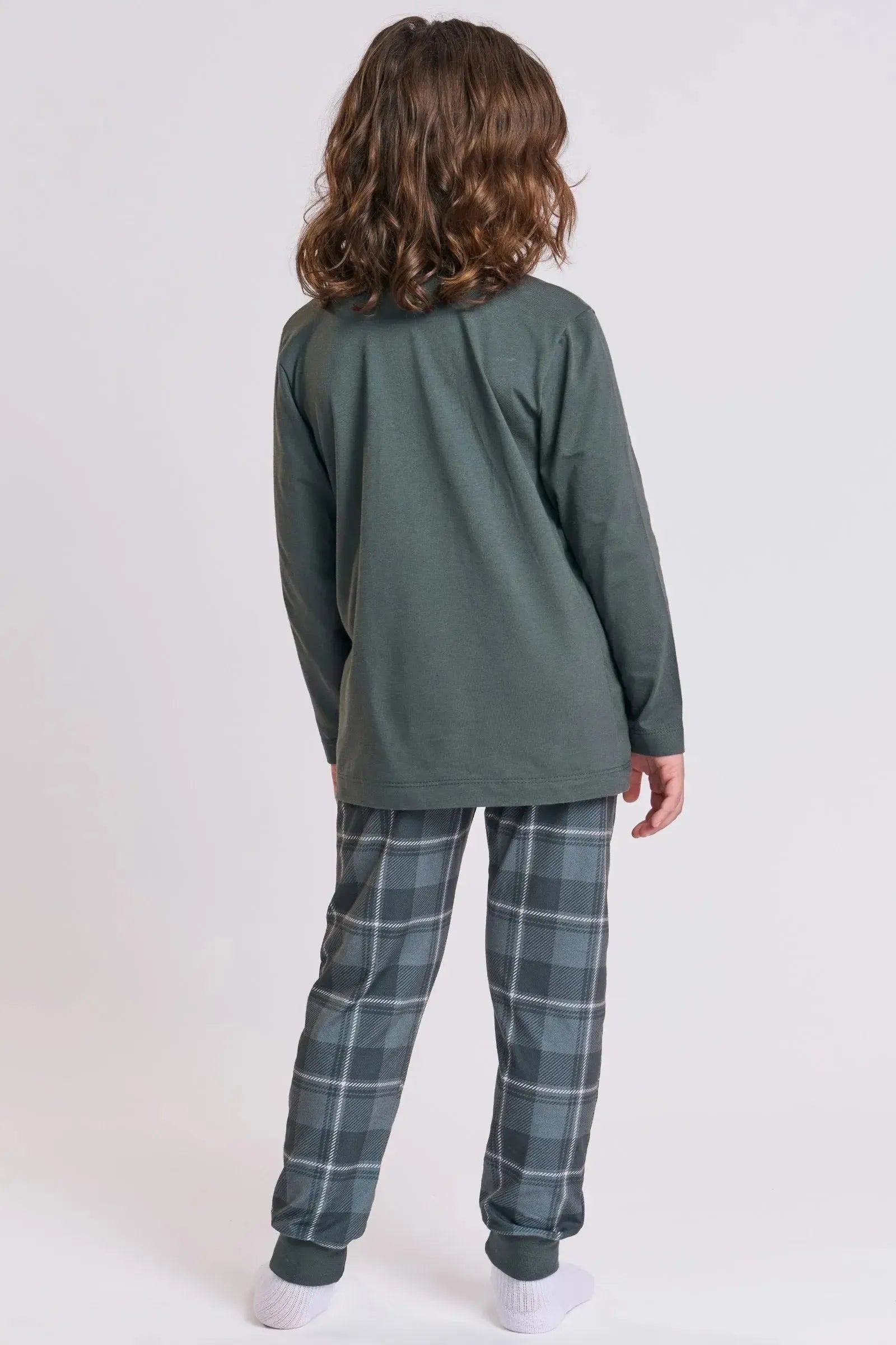Conjunto de Pijama com Camiseta em Meia Malha e Calça em Malha Comfy 93417 LucBoo Infantil Menino