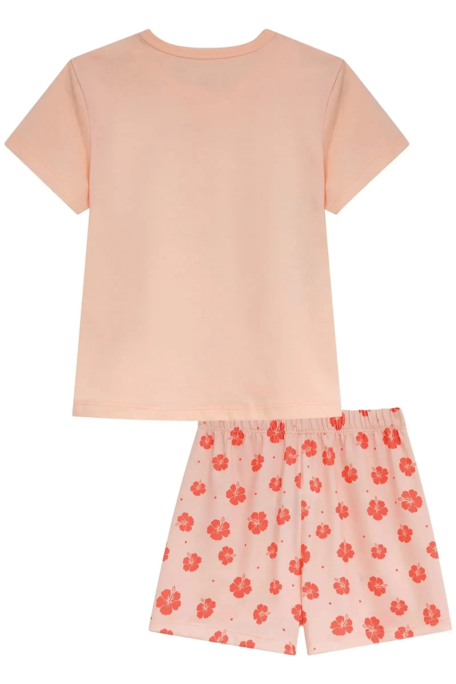 Conjunto de Pijama de Blusa em Meia Malha e Shorts em Malha Fresh 94276 Kukiê Infantil Menina