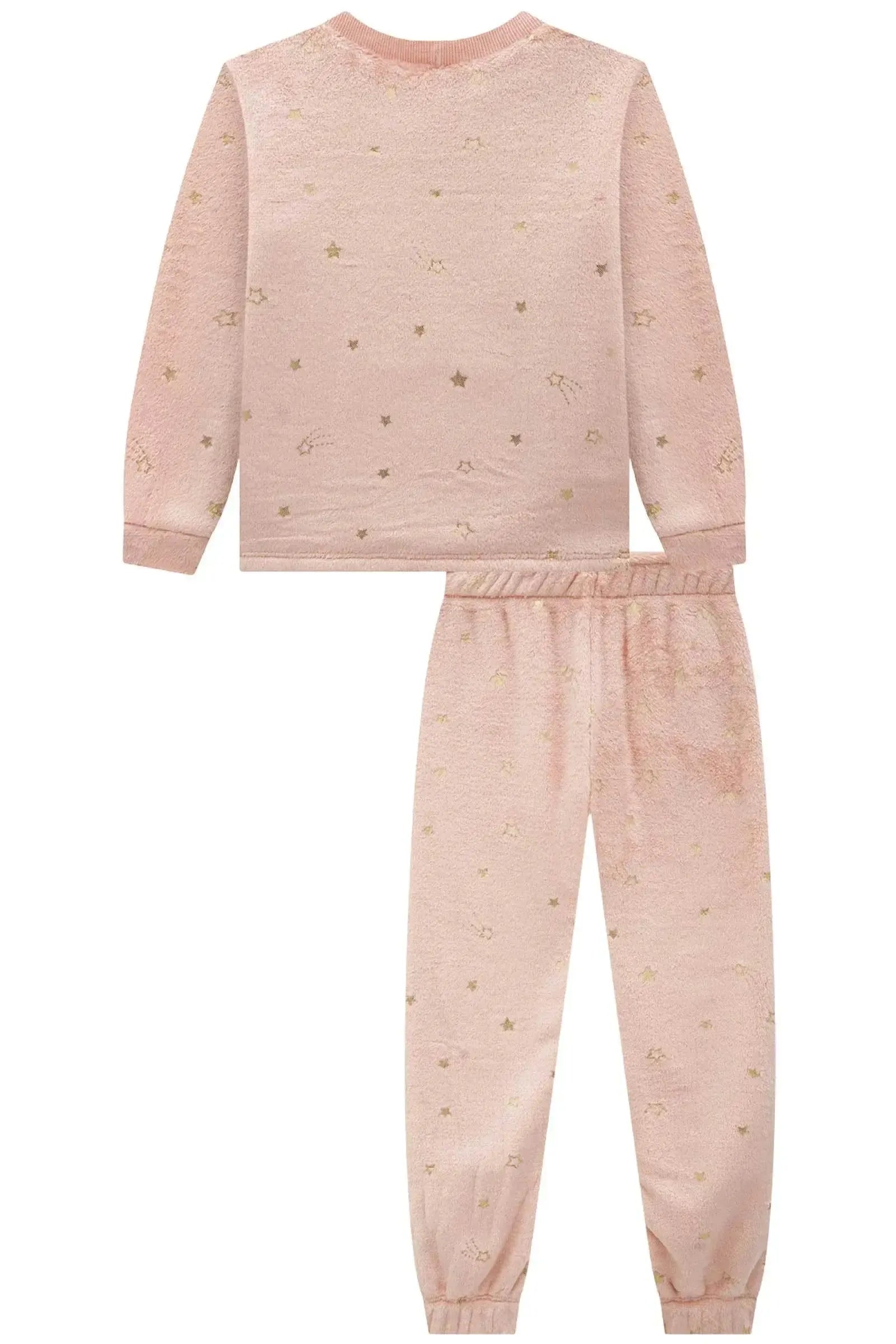 Conjunto de Pijama de Blusão e Calça em Pelo Foil 91772 Infanti Infantil Menina