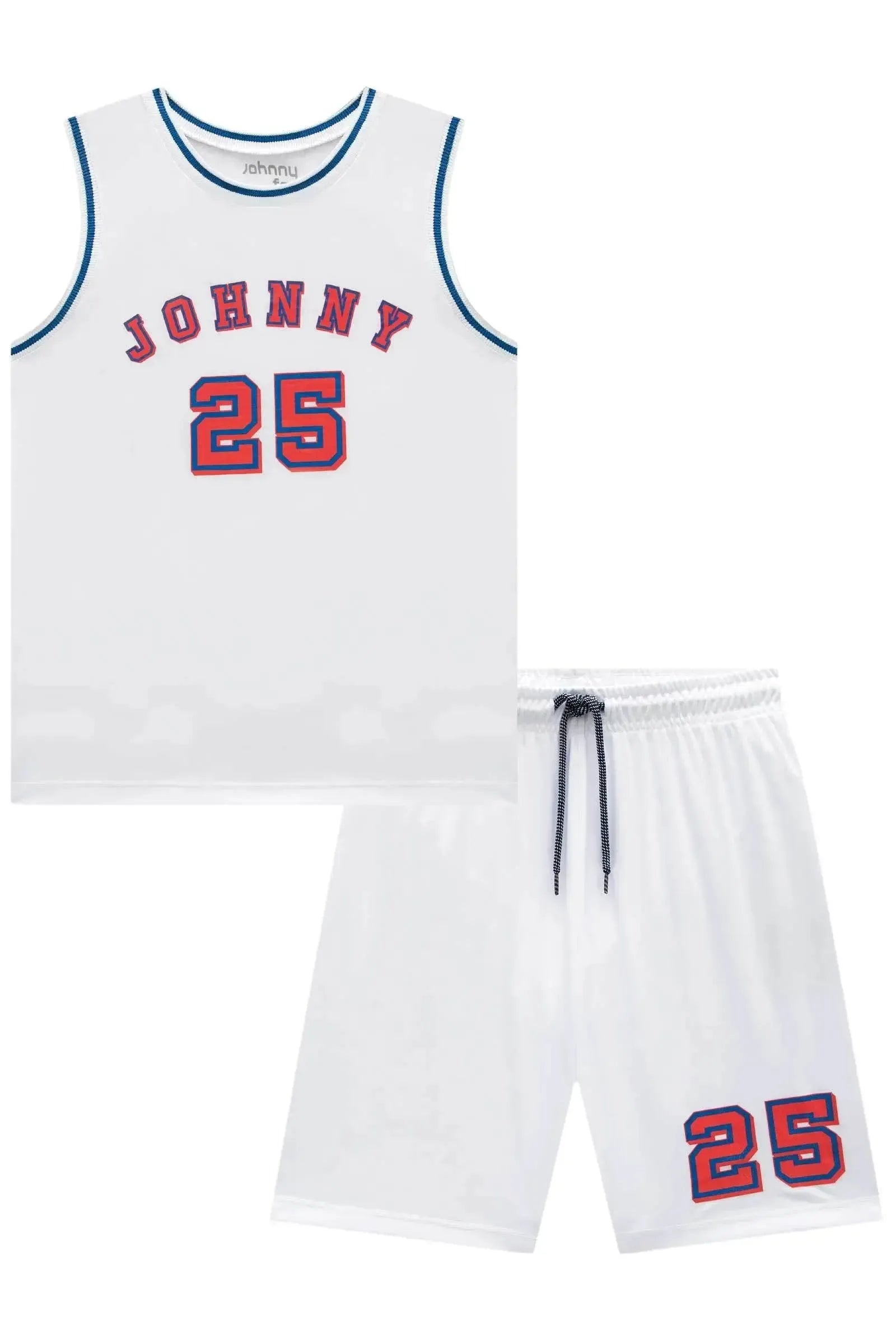 Conjunto de Regata e Bermuda em Malha Dry Sports 85689 Johnny Fox Teen Menino