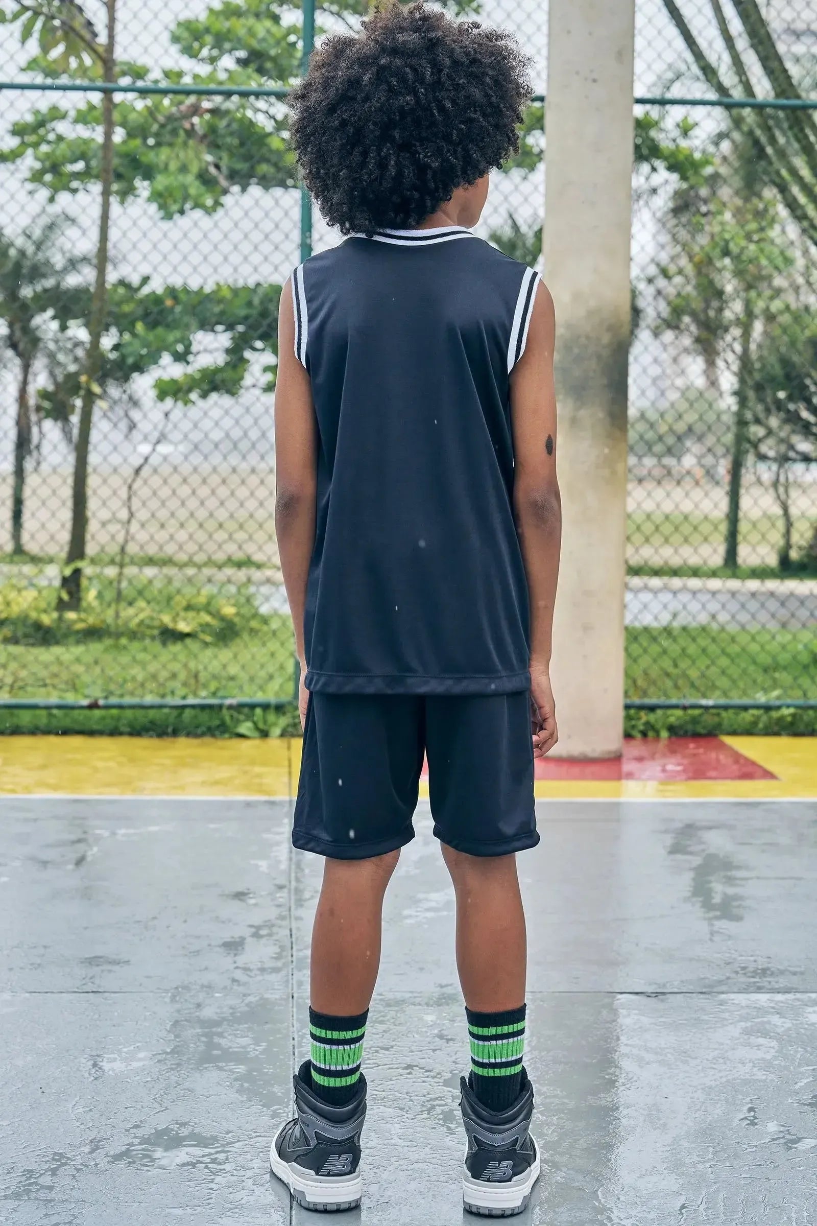 Conjunto de Regata e Bermuda em Malha Dry Sports 85689 Johnny Fox Teen Menino