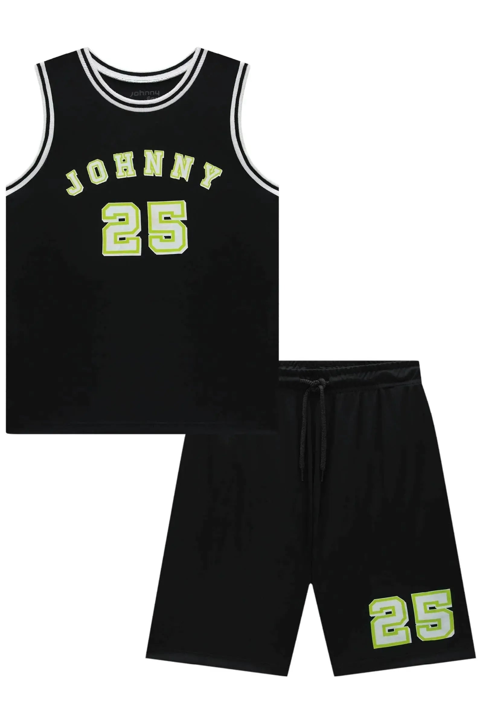 Conjunto de Regata e Bermuda em Malha Dry Sports 85689 Johnny Fox Teen Menino