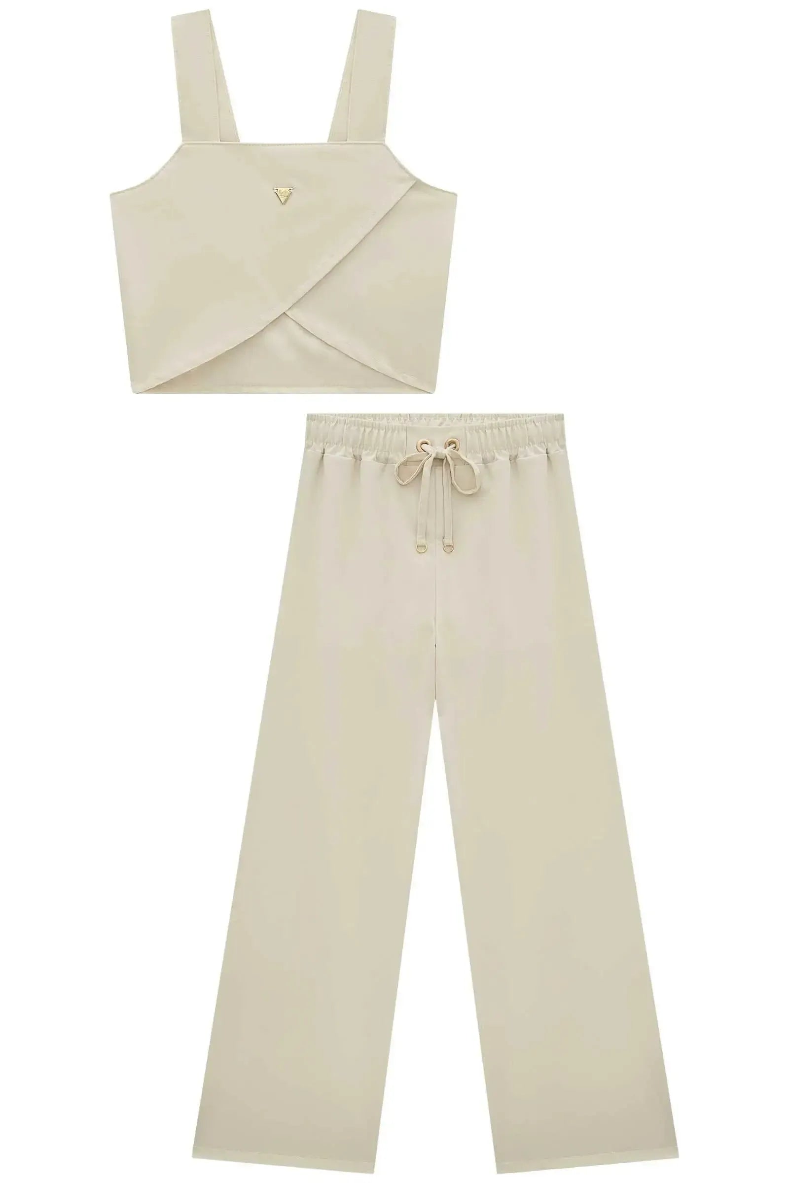 Conjunto de Regata e Calça em Alfaiataria Brunello 95937 Lilimoon Teen Menina
