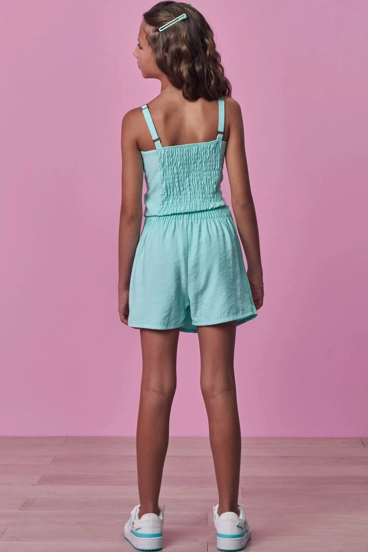 Conjunto de Regata e Short Saia em Alfaiataria Fresh 98211 Vic Teen Menina