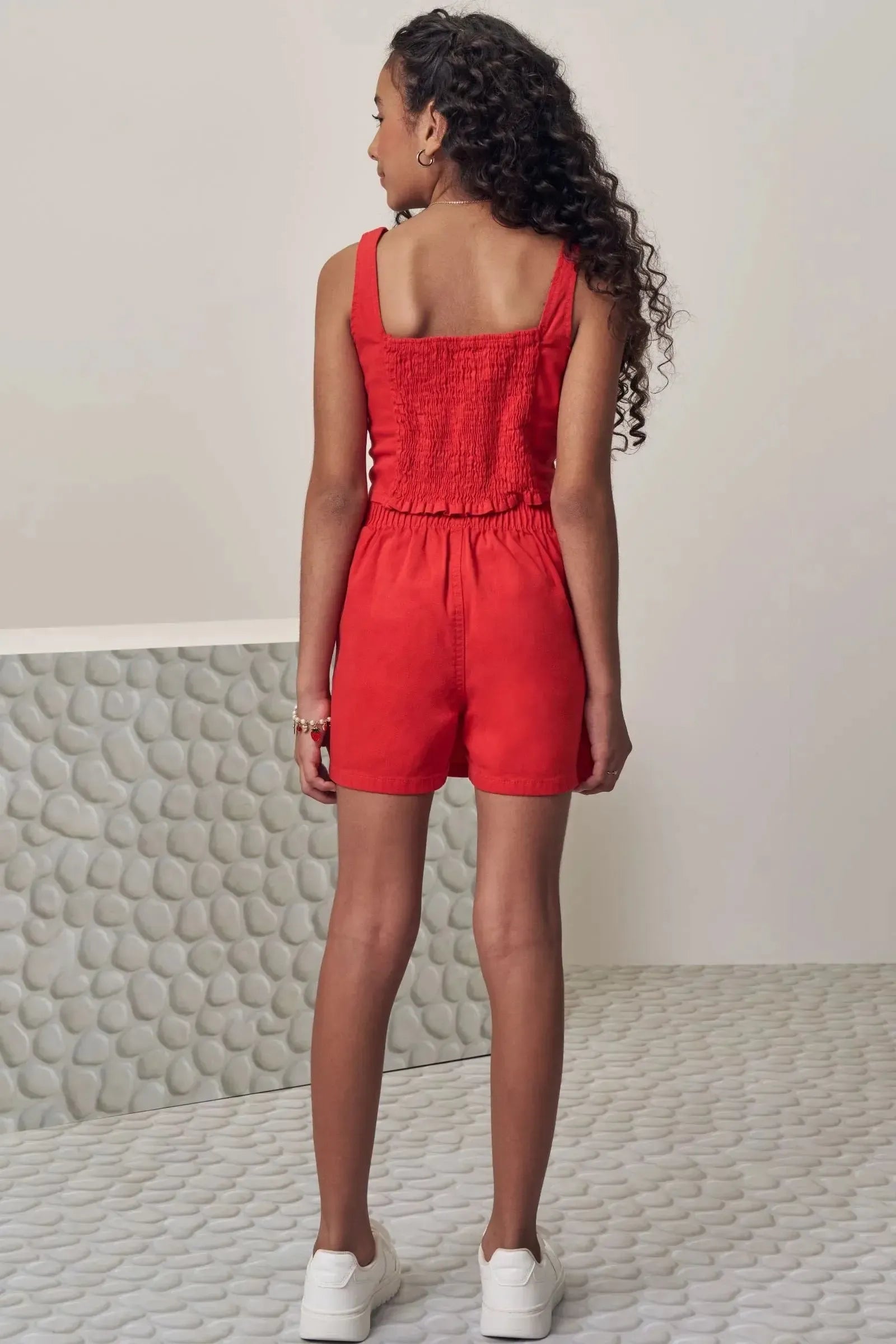 Conjunto de Regata e Short Saia em Sarja com Elastano 98975 Lilimoon Teen Menina