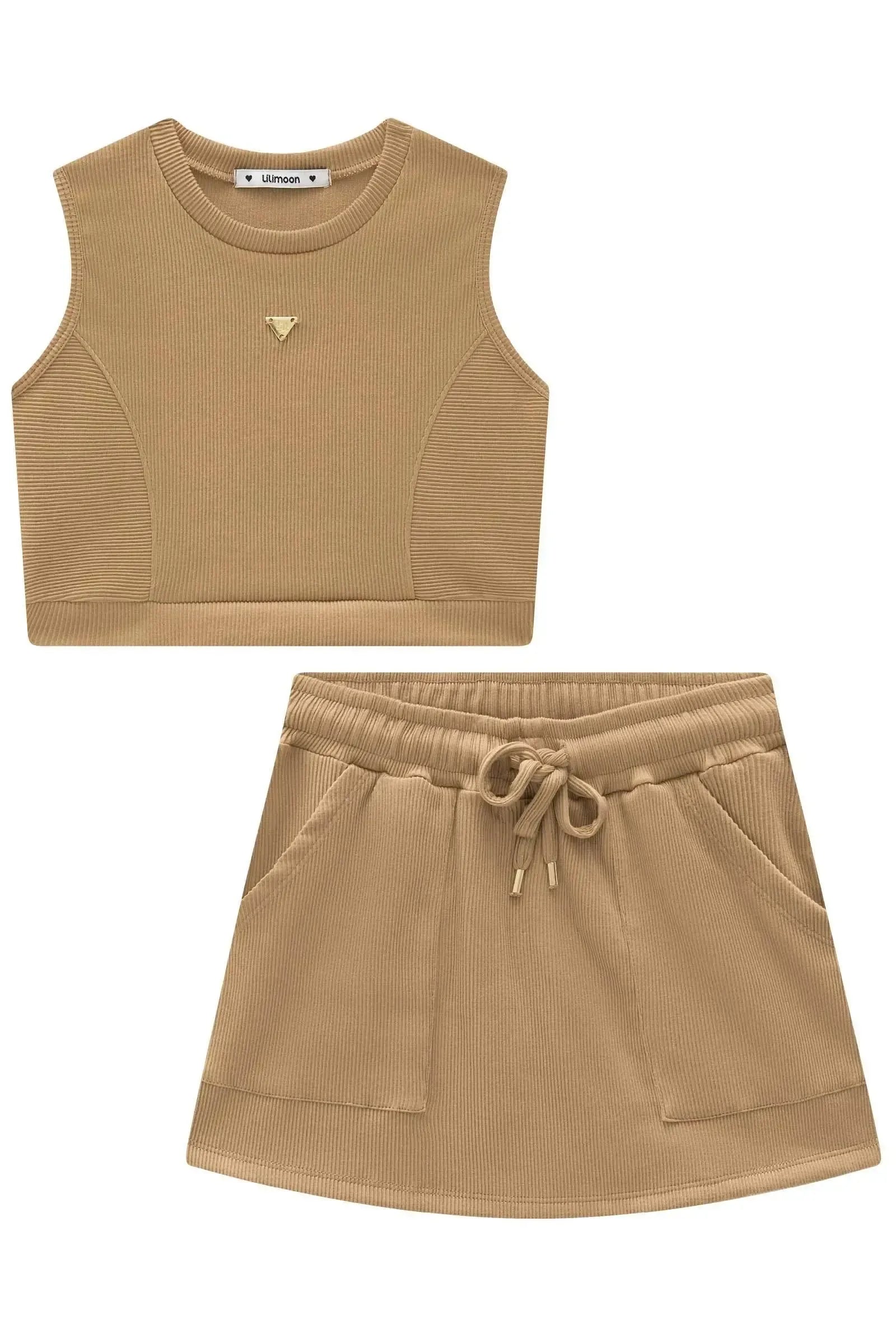Conjunto de Regata e Short Saia em Soft Line 95644 Lilimoon Teen Menina